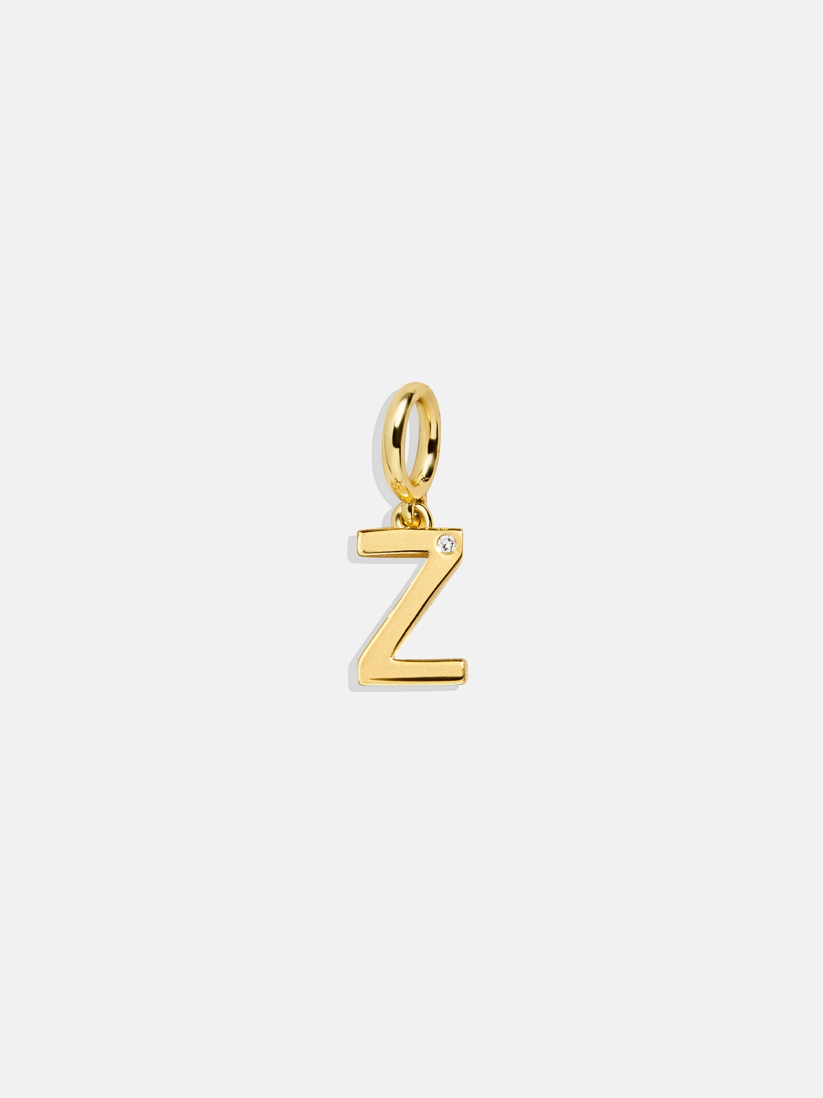 Premium Gold Initial Cluster Charm Necklace - Z