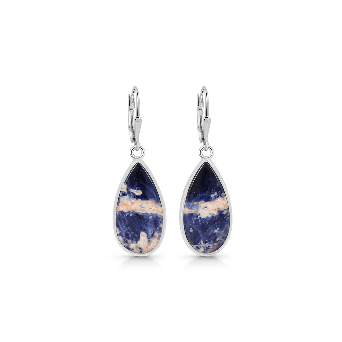 Premium Sodalite Statement Earrings - SDL-E-24 by Sagacia