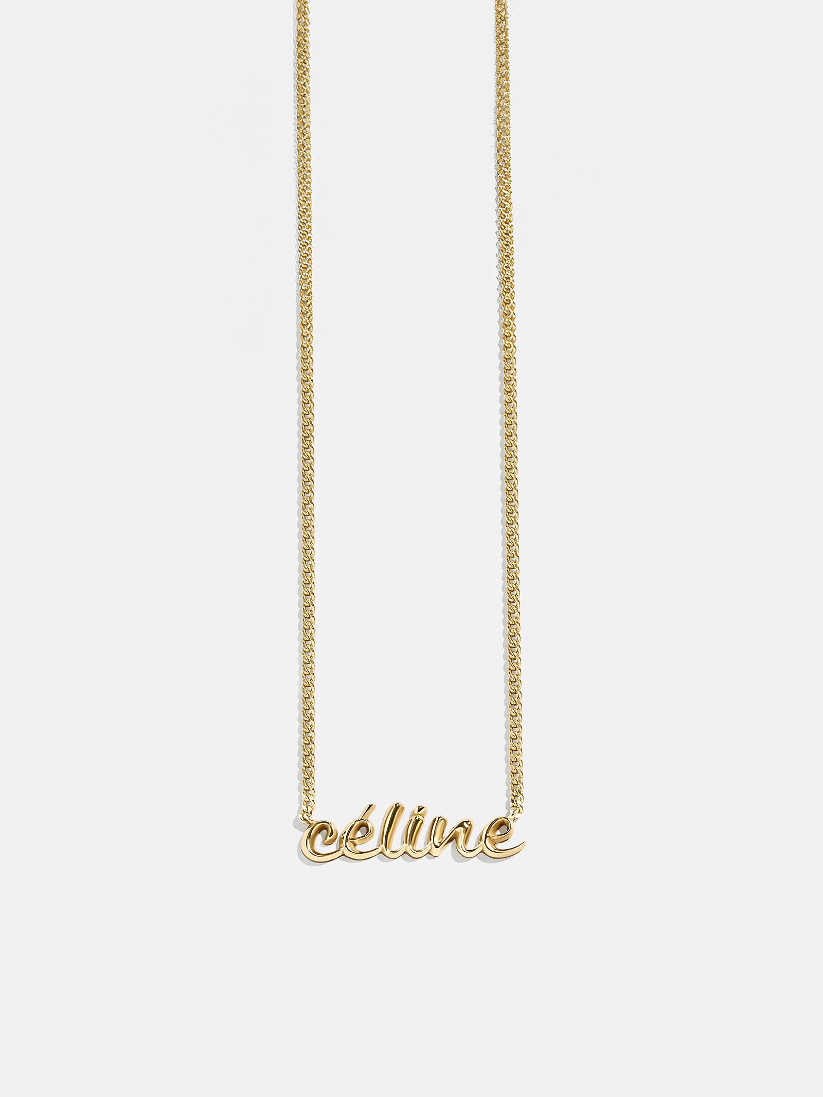 Premium 18K Gold Custom Nameplate Necklace - Milan Style