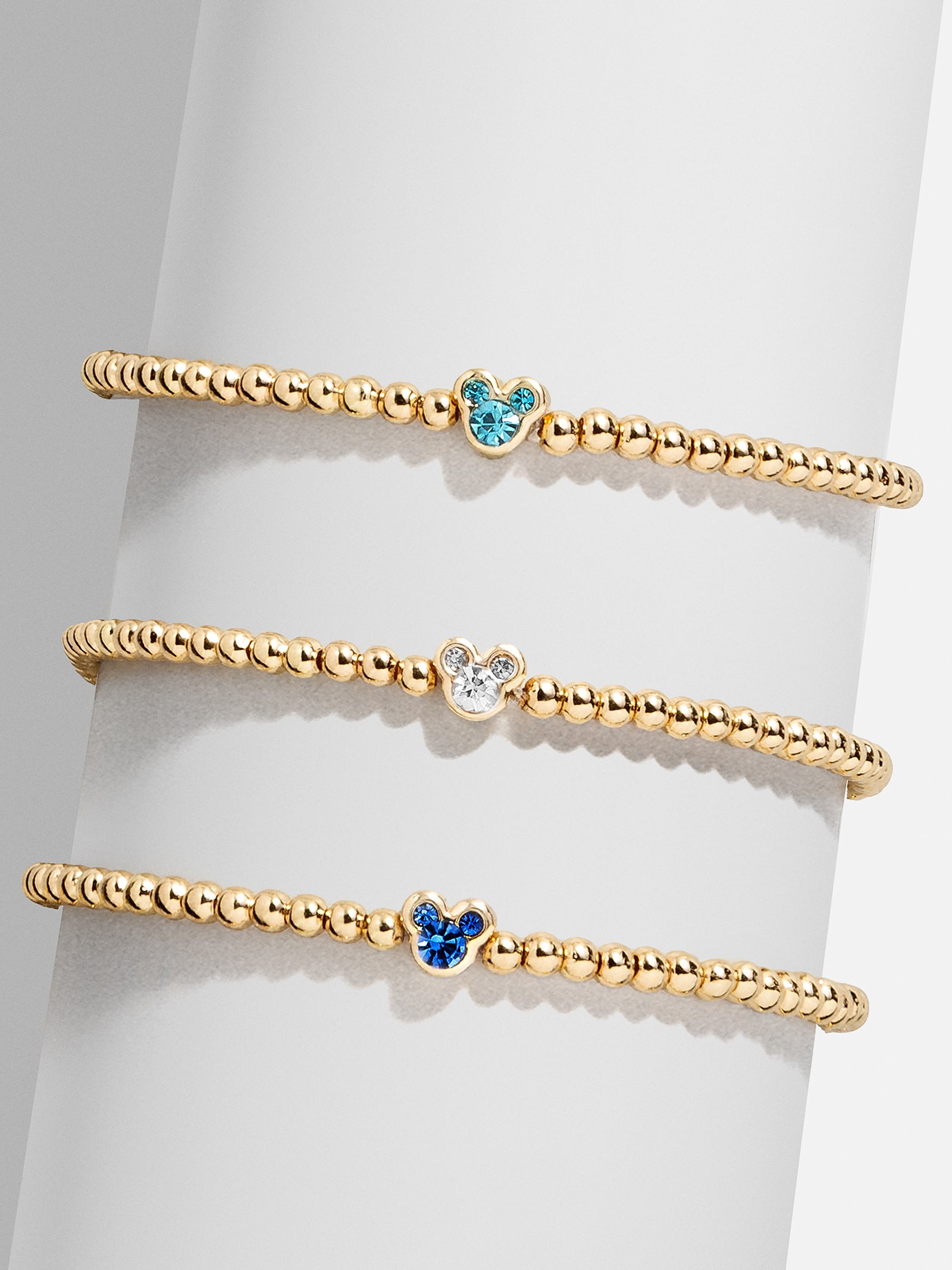 Disney Premium Mickey Mouse Birthstone Pisa Bracelet - Crystal Charm