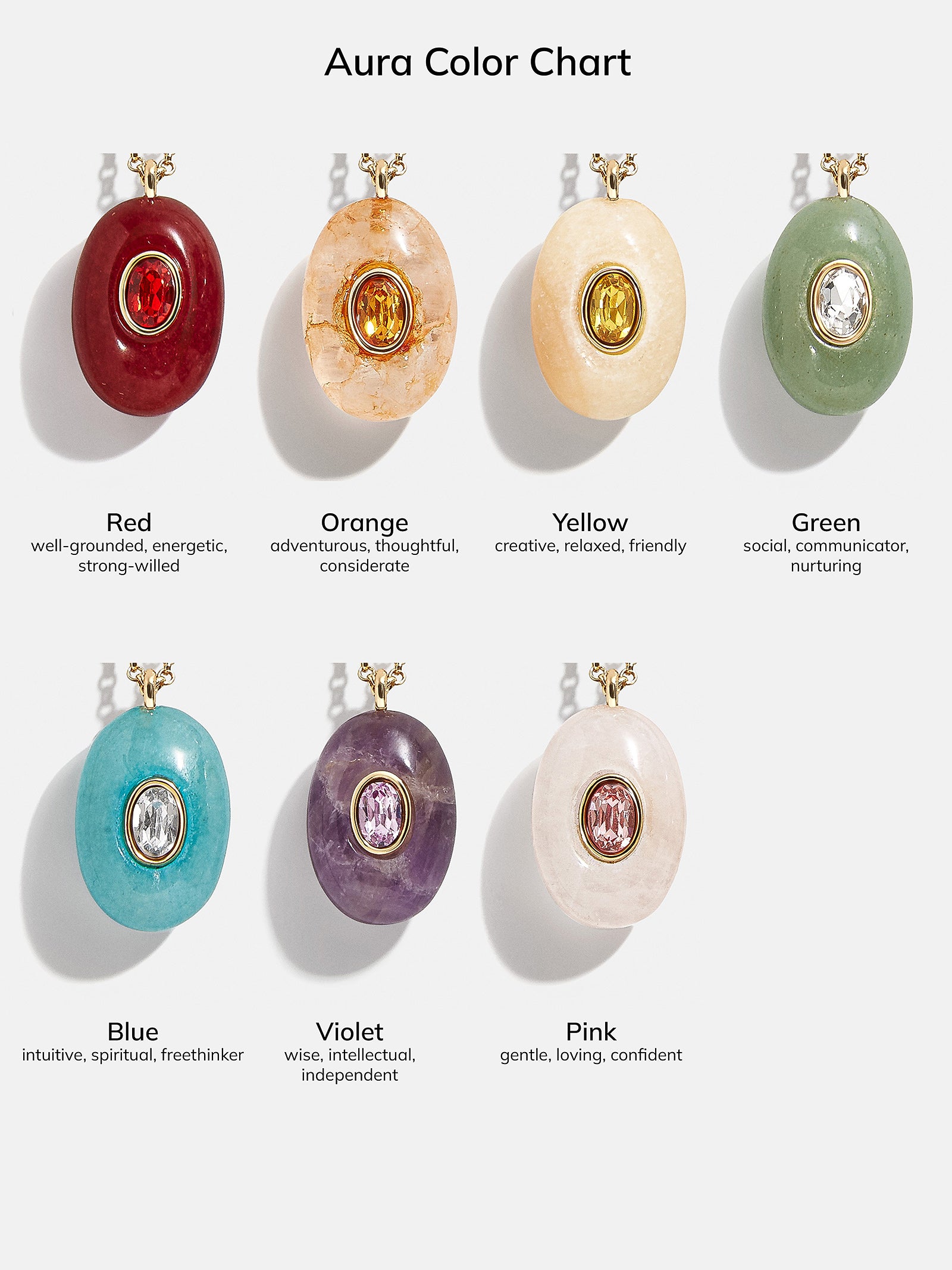 Premium Aura Semi-Precious Pendant Necklace - Orange | Ultimate Style Upgrade