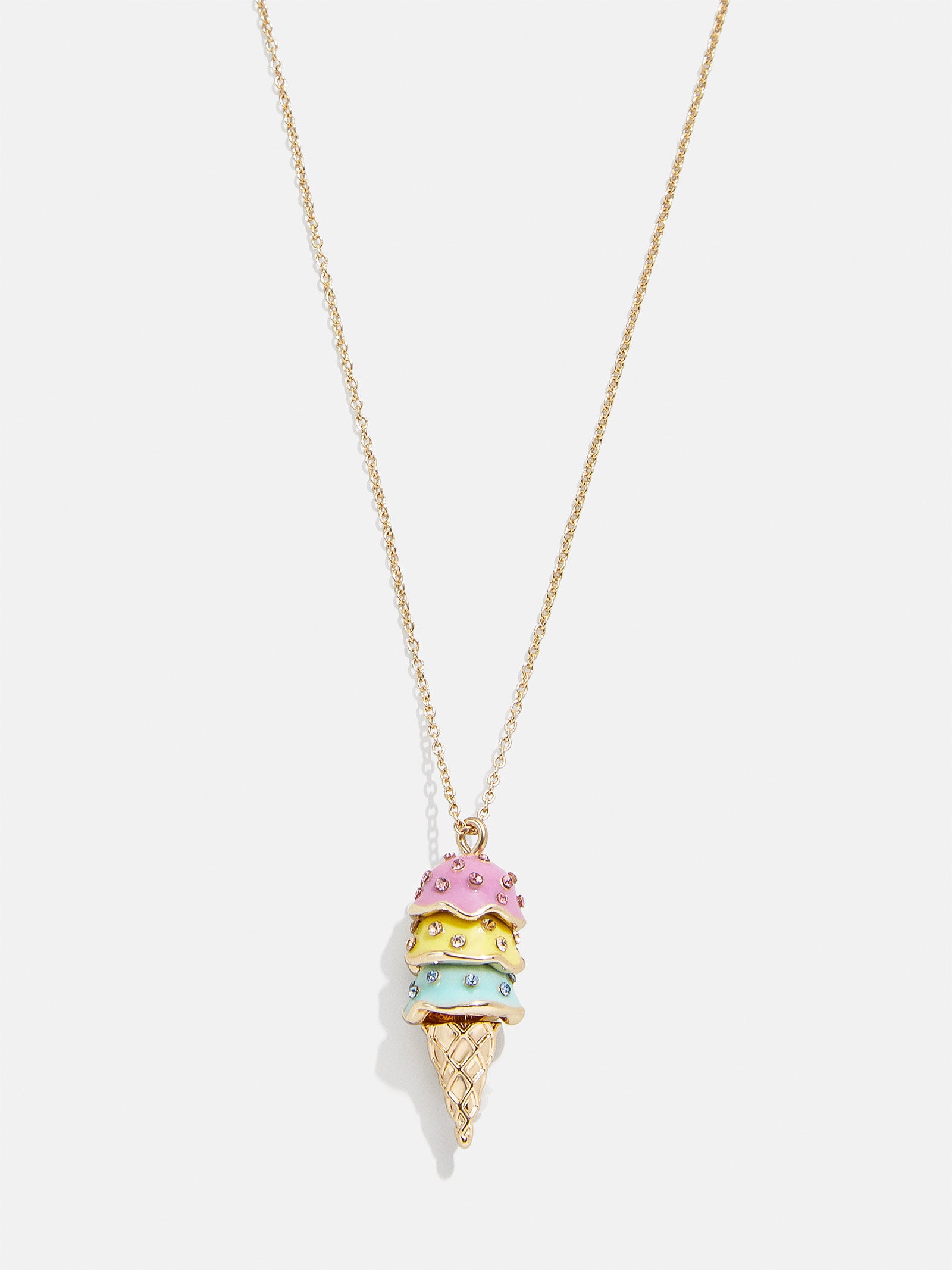 Premium Ice Cream Kids' Necklace - Magnetic Closure, Dainty Gold Chain