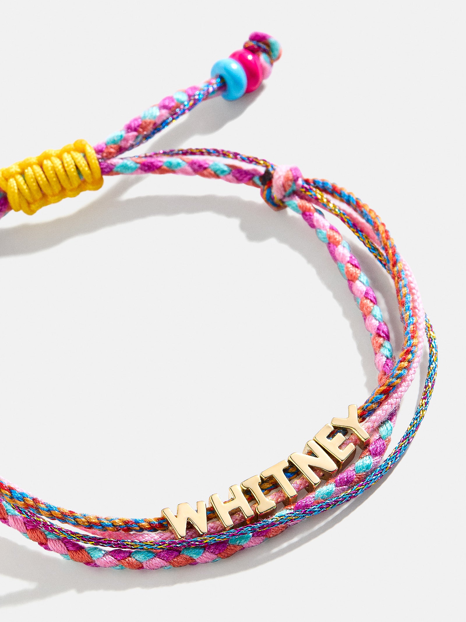 Premium Personalized Layered Cord Bracelet - Pink