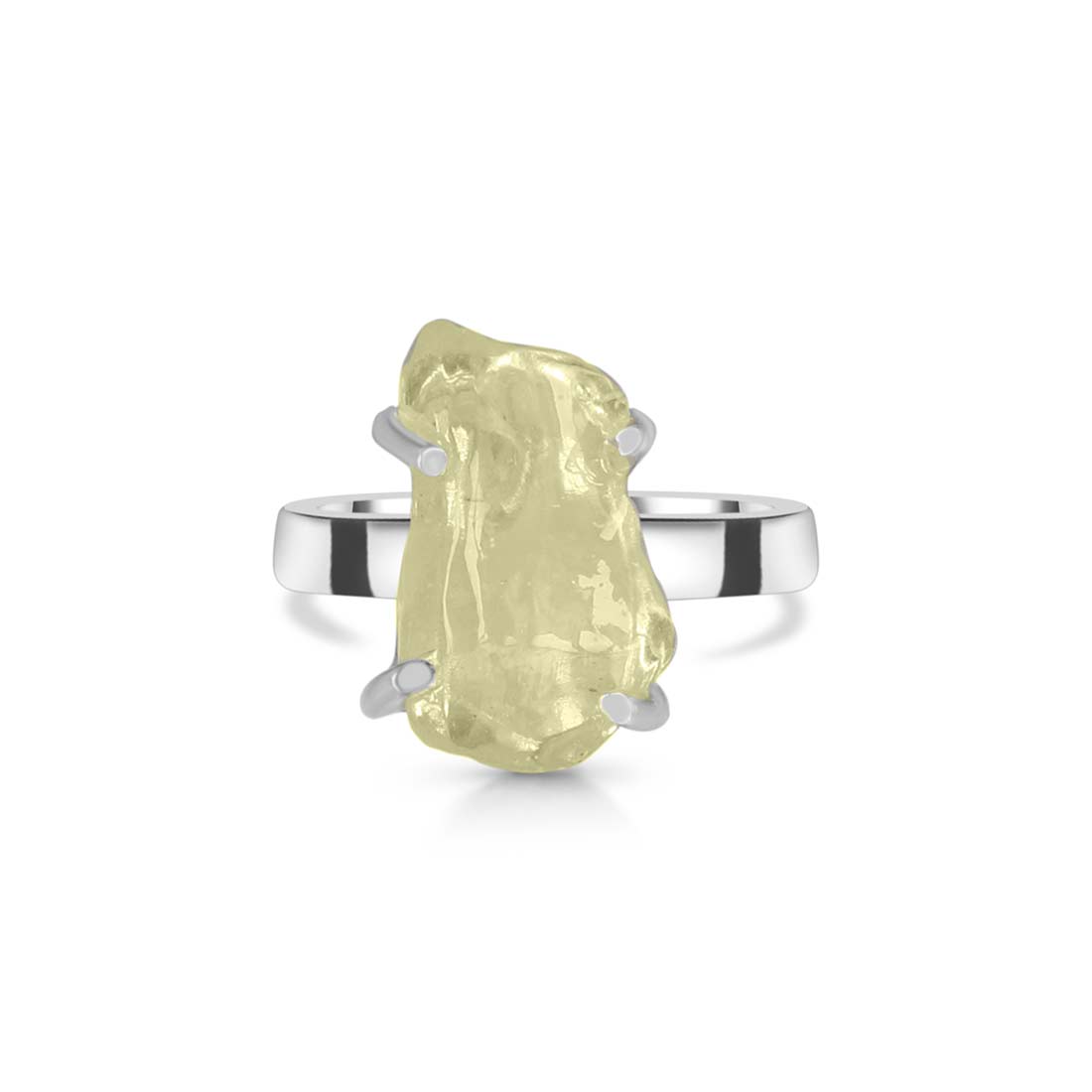 Premium Libyan Desert Glass Statement Ring - LDG-R-4