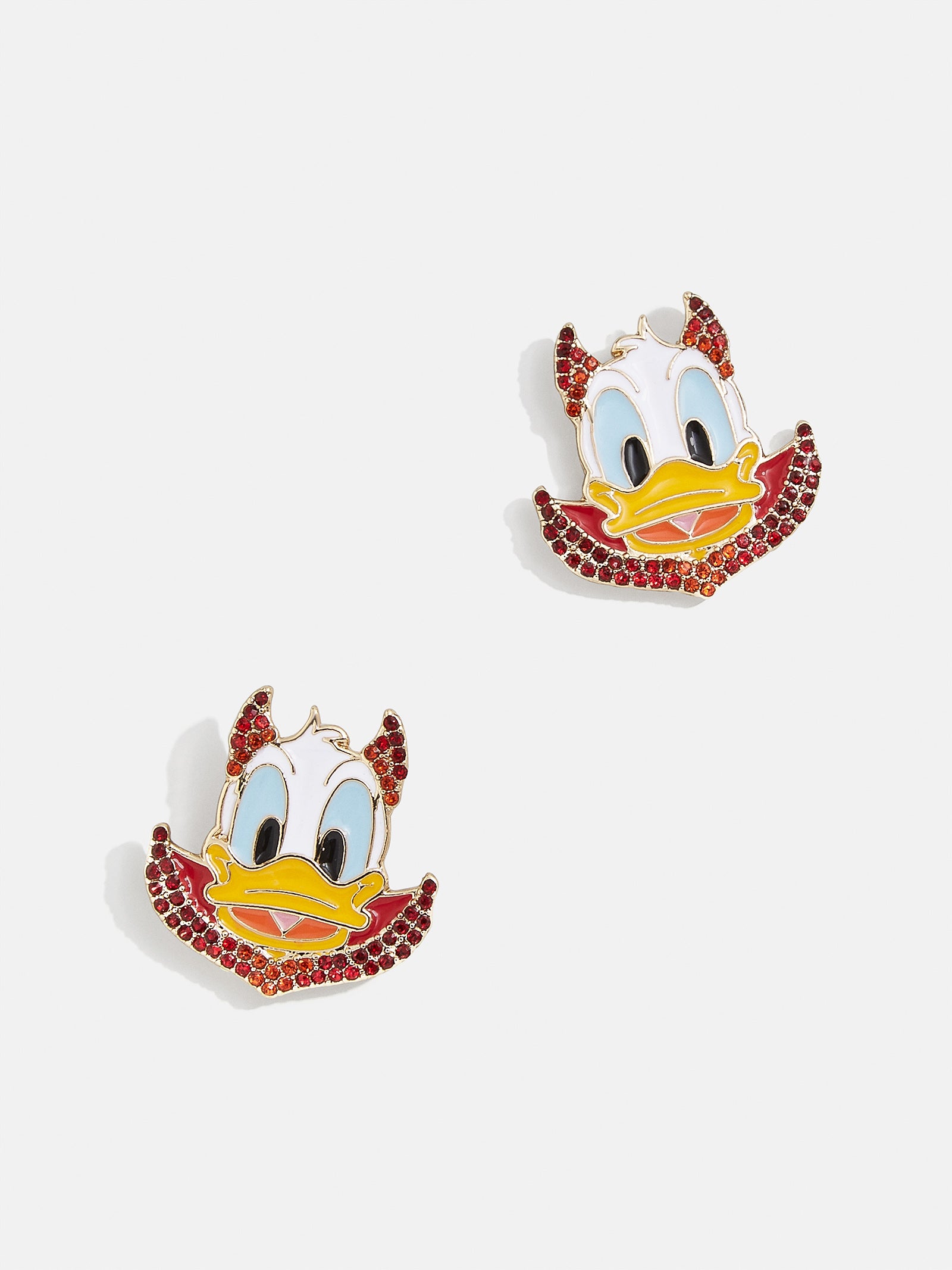 Premium Donald Duck Disney Devil Earrings - Sparkling Halloween Accessories