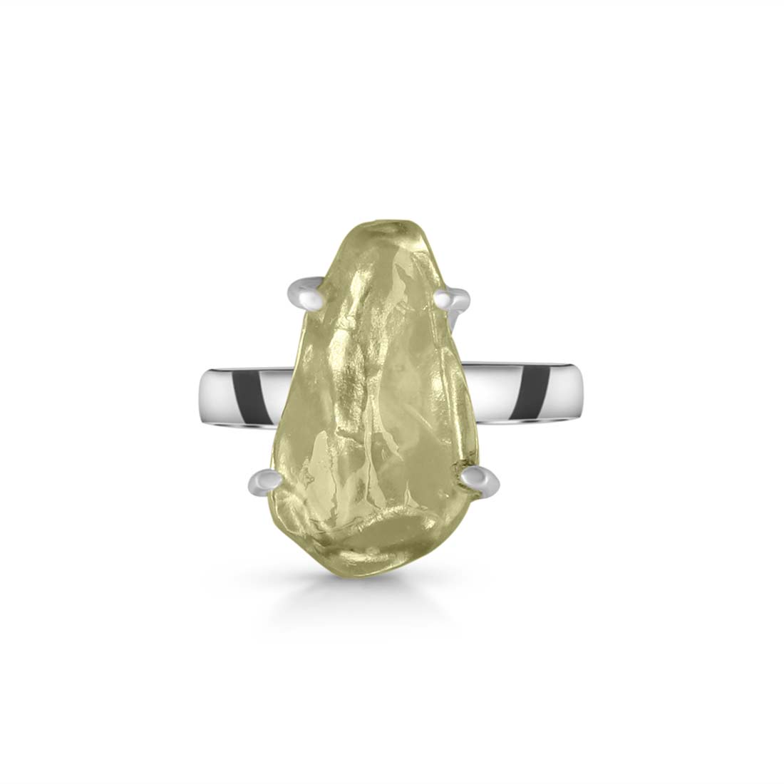 Premium Libyan Desert Glass Statement Ring - LDG-R-9