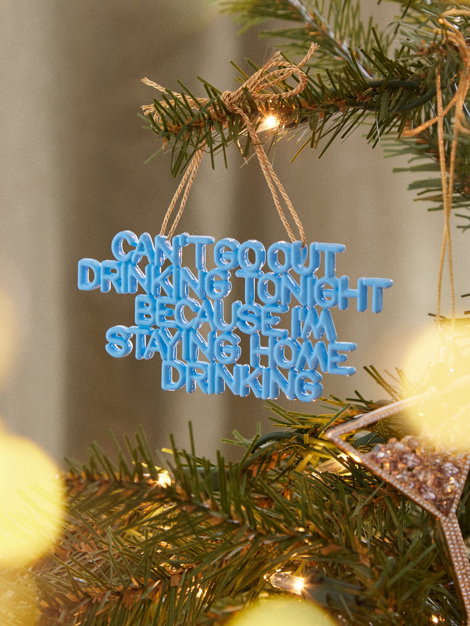 Premium Stay-at-Home Drinking Ornament - Ultimate Holiday Decoration