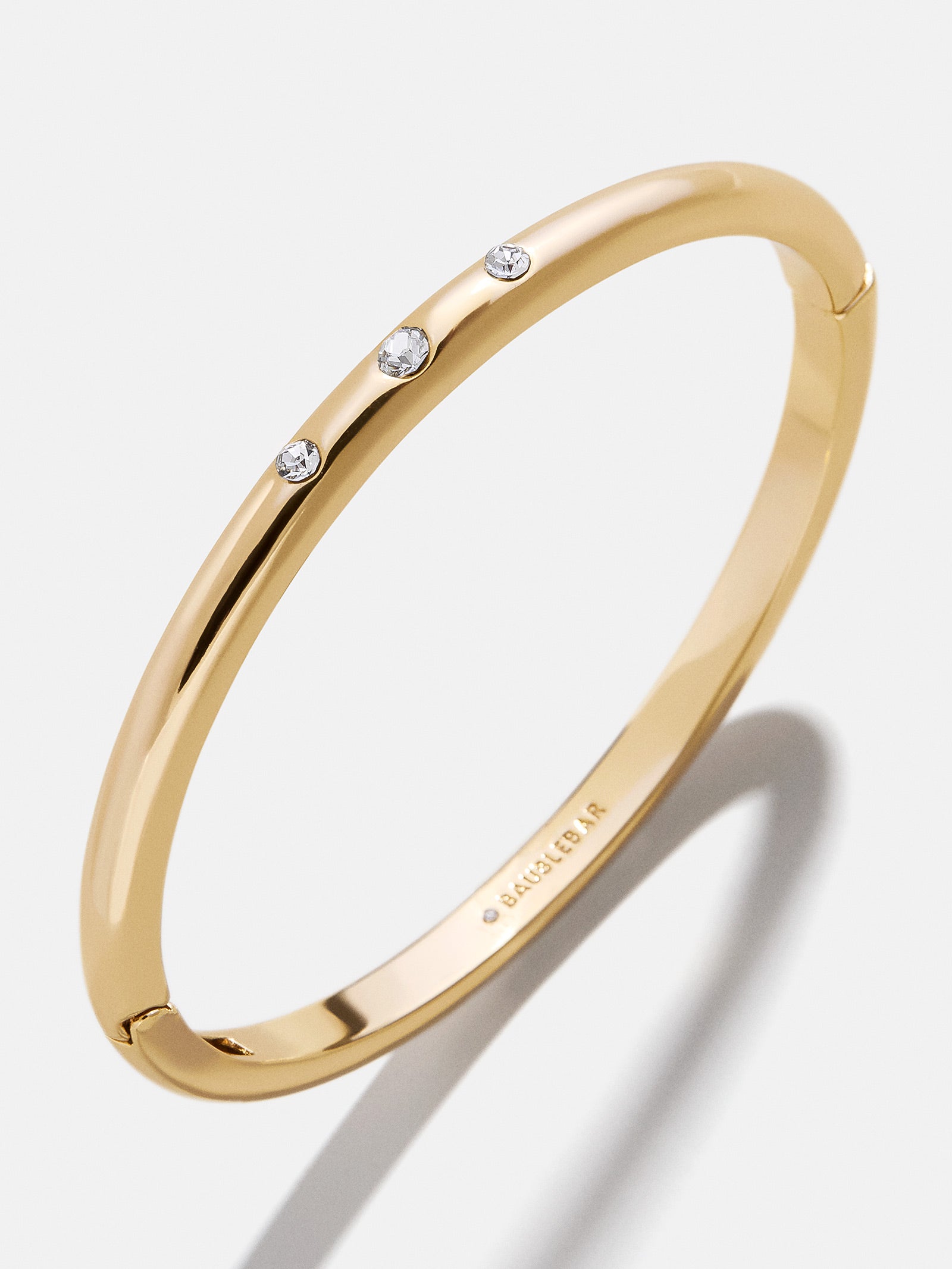 Nadia Premium Hinge Bangle - Ultimate Gold Triple Bezel Design