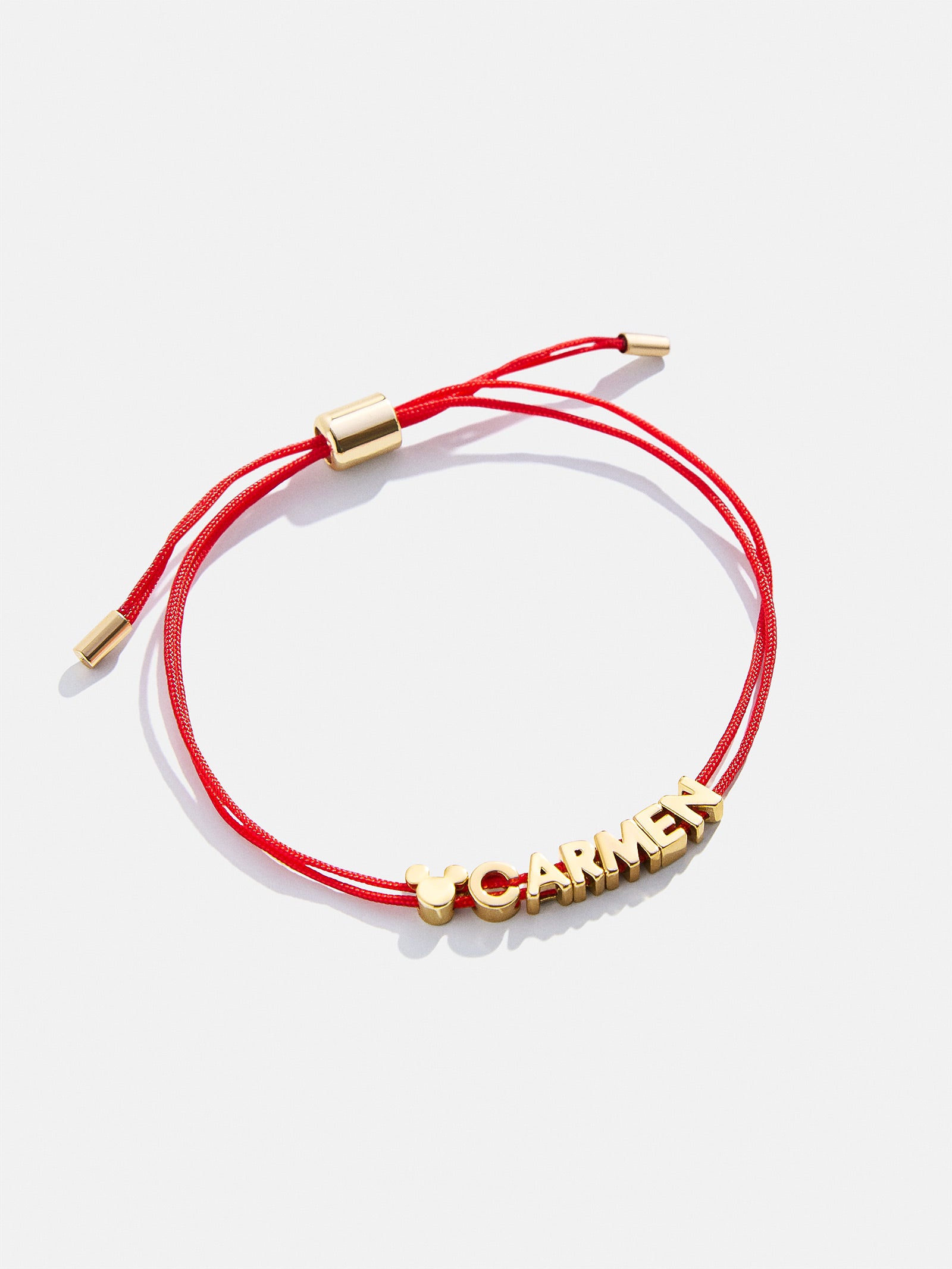 Premium Mickey Mouse Disney Custom Cord Bracelet - Red | Ultimate Personalization