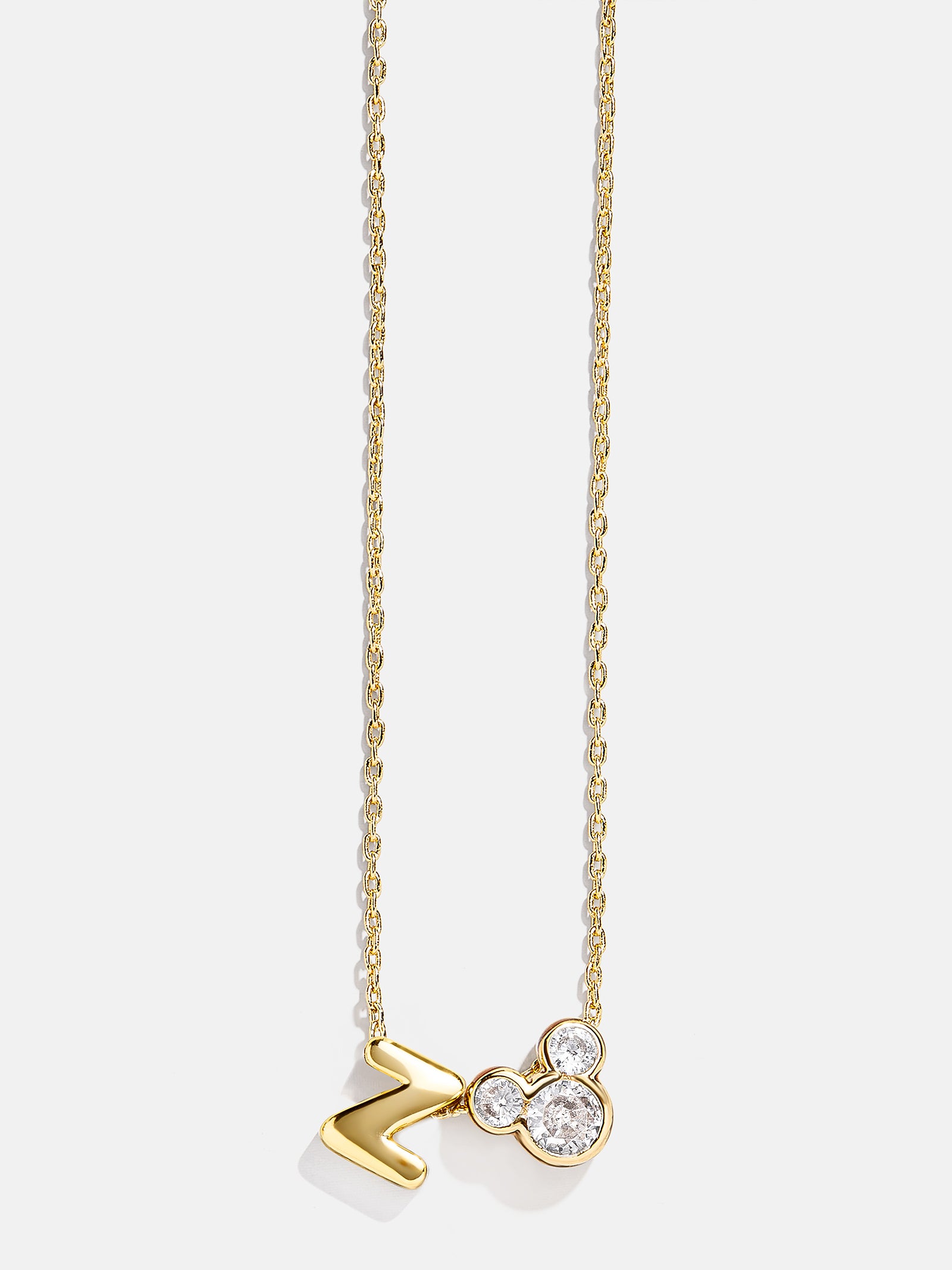 Premium Disney Mickey Mouse Initial Necklace - Gold/Pavé | Ultimate Disney Jewelry