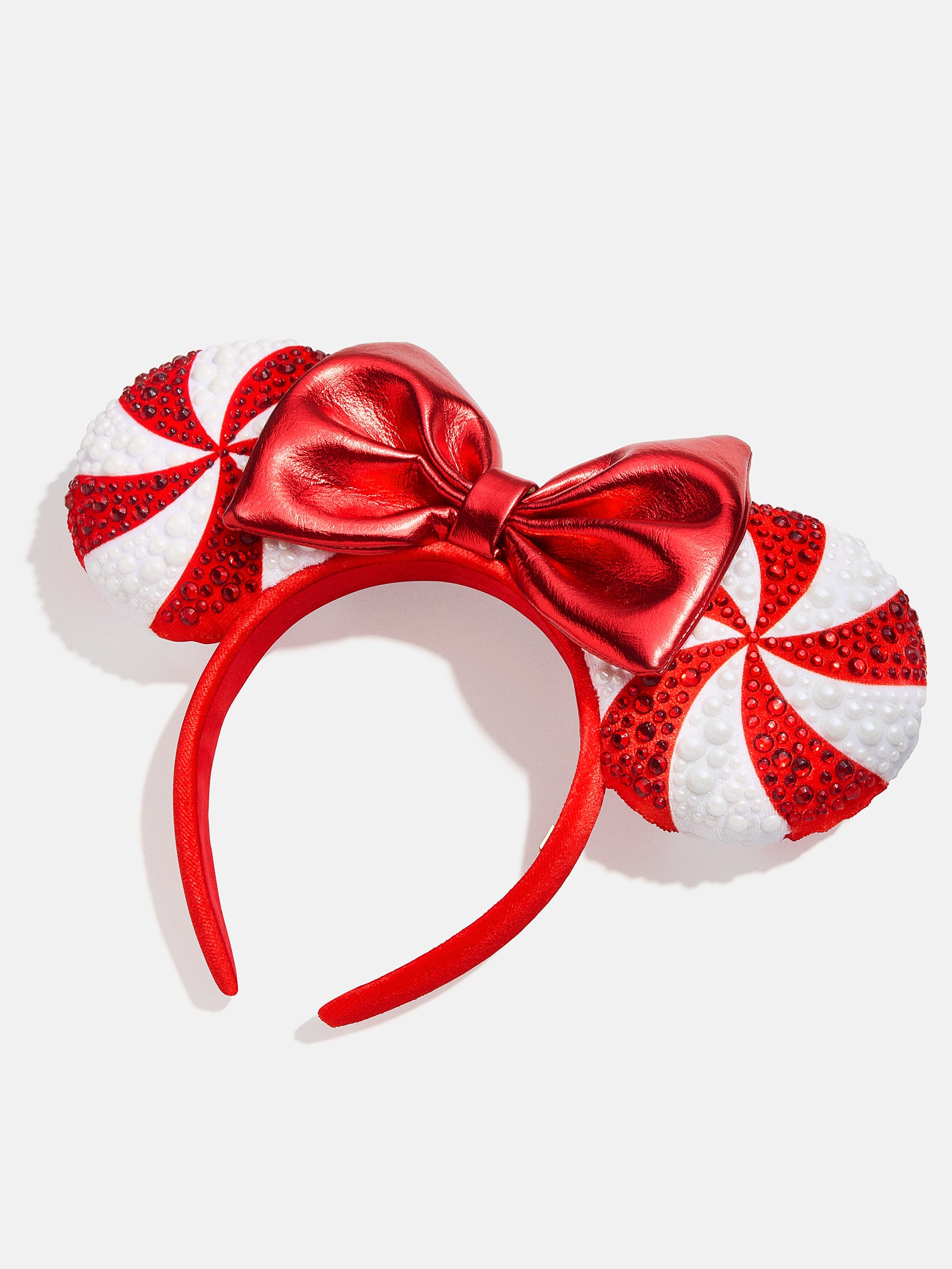 Premium Disney Minnie Mouse Candy Cane Ears Headband - Ultimate Holiday Style