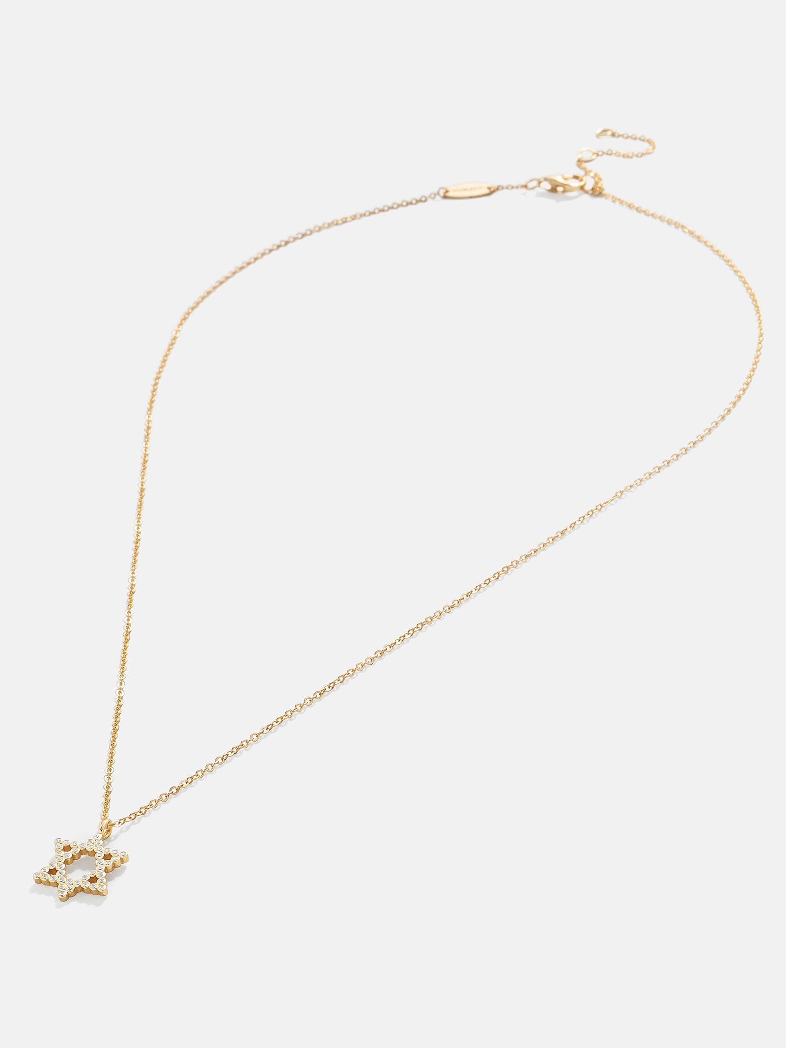 Premium Star of David 18K Gold Plated Necklace with Cubic Zirconia