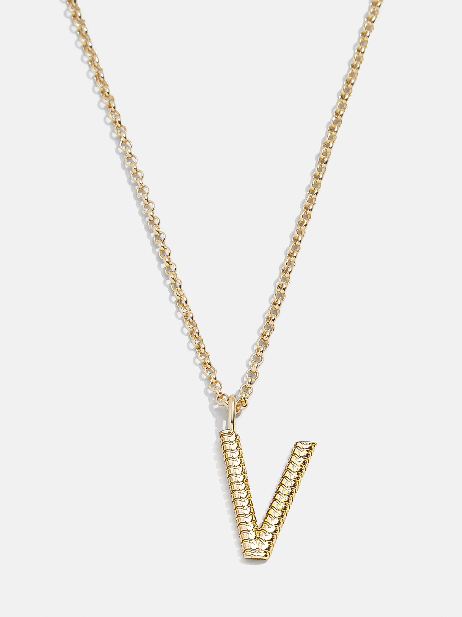 Premium Initial Necklace - Ribbed Textured Design