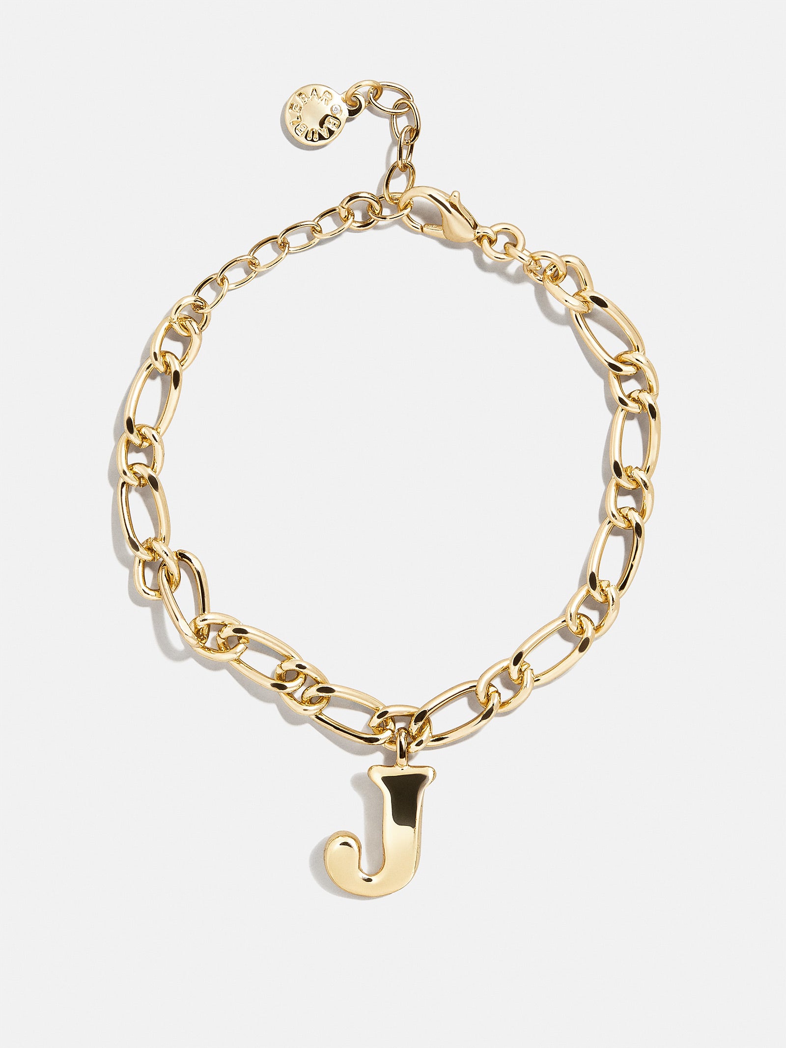 Premium Chunky Initial Charm Bracelet - Gold