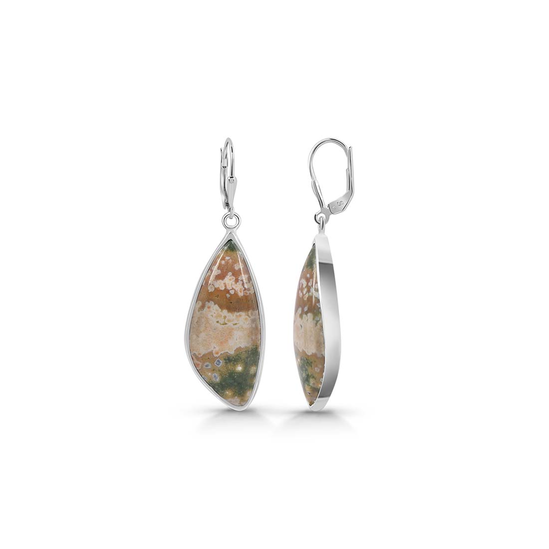 Premium Ocean Jasper Statement Earrings - OCJ-E-19