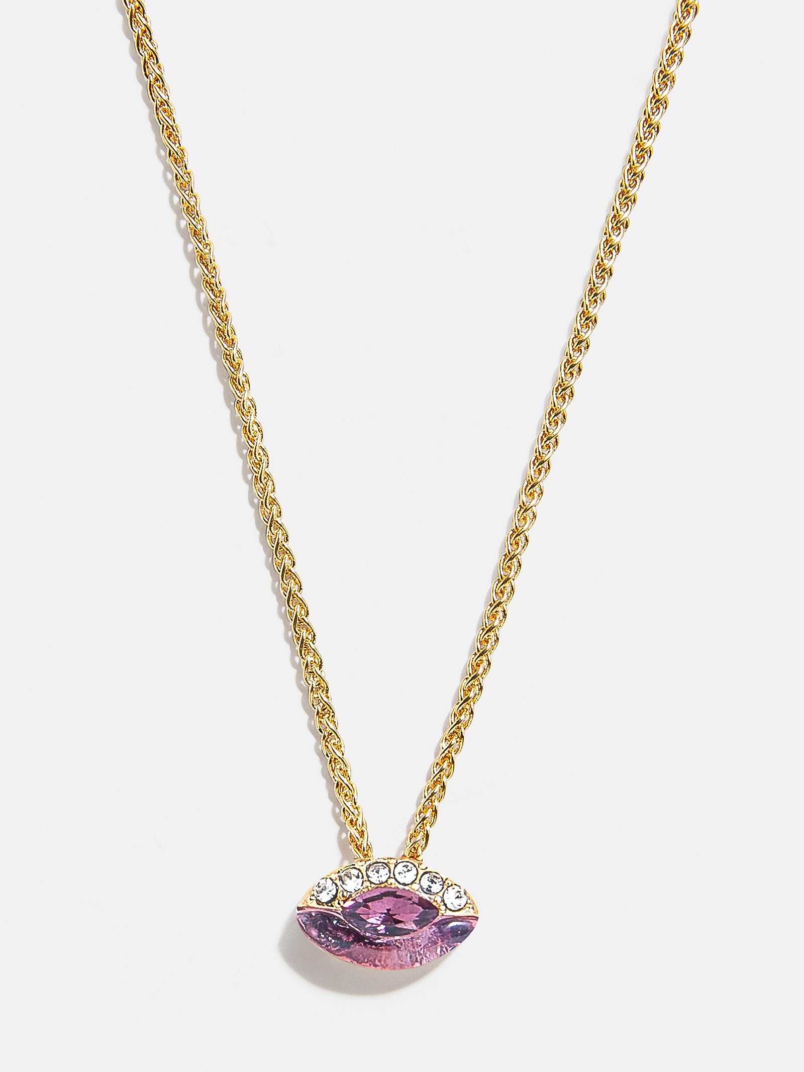 Premium Amethyst Birthstone Necklace with Crystal Accents