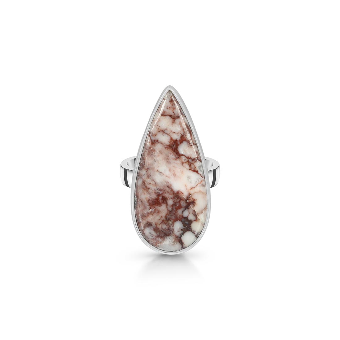 Premium Wild Horse Jasper Adjustable Ring - Elegant 925 Sterling Silver (WOJ-R-38)