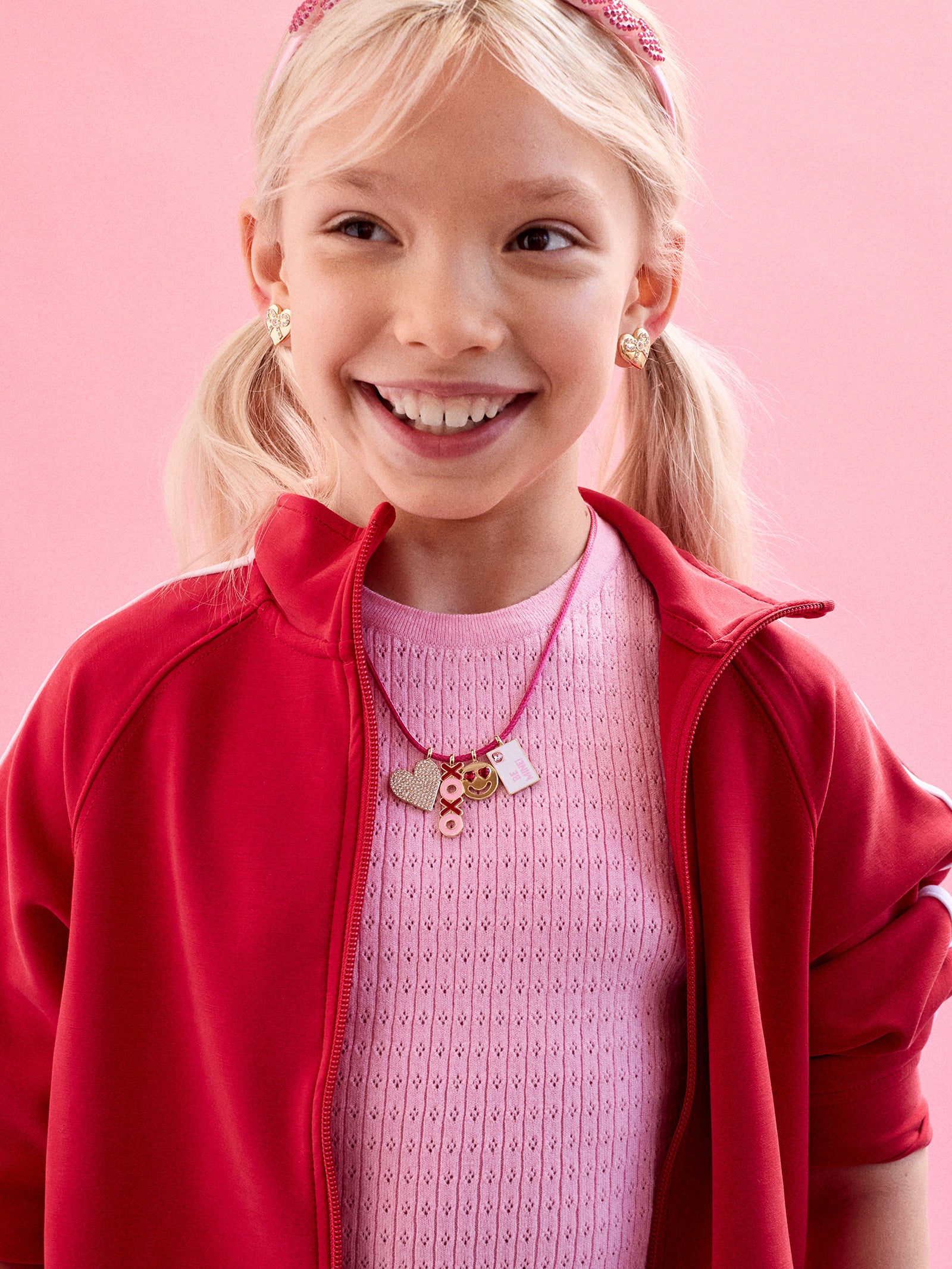 Premium Kids' Heartfelt Charm Necklace - Pink | Ultimate Gift for Little Sweethearts