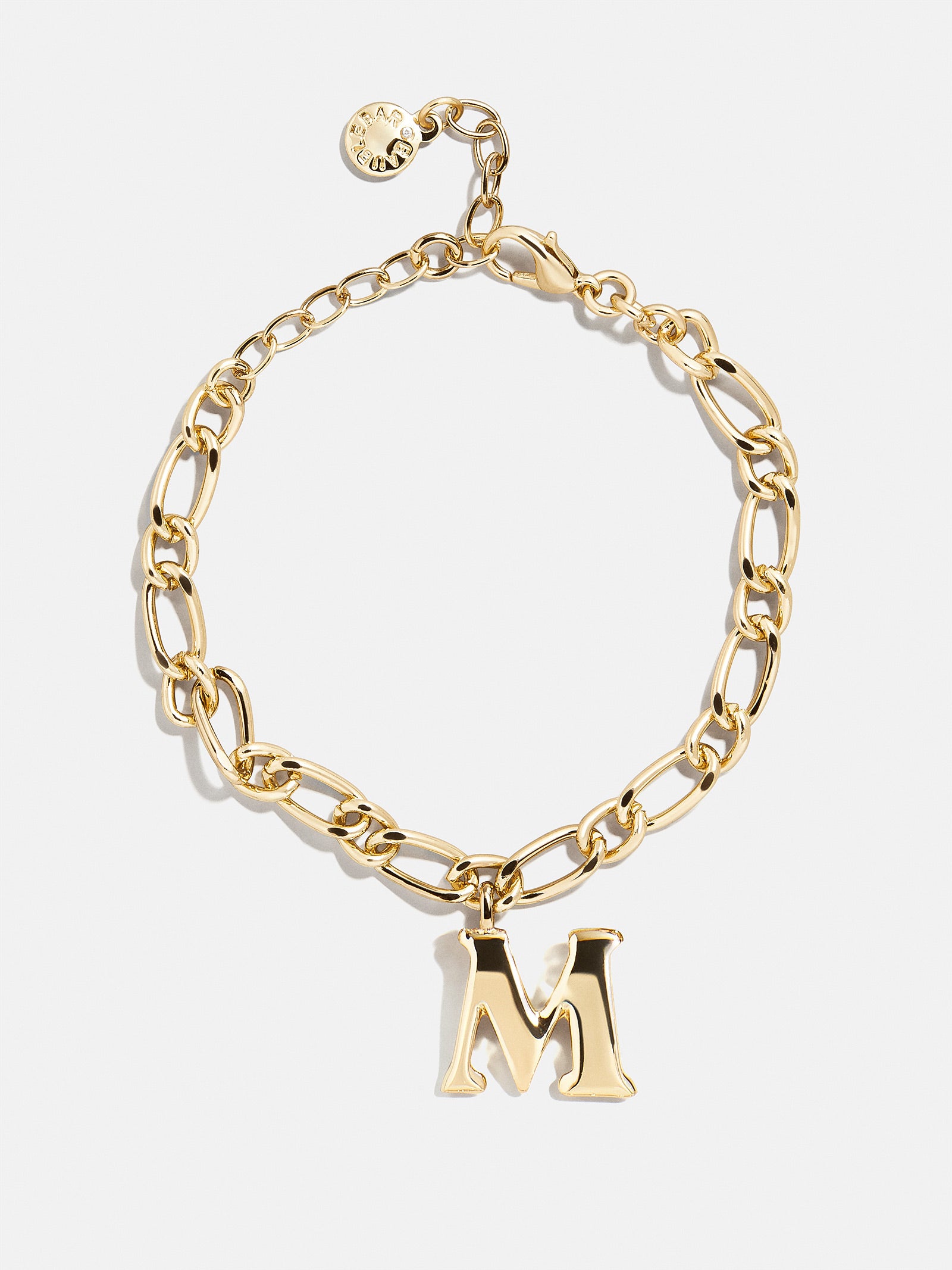 Premium Chunky Initial Charm Bracelet - Gold