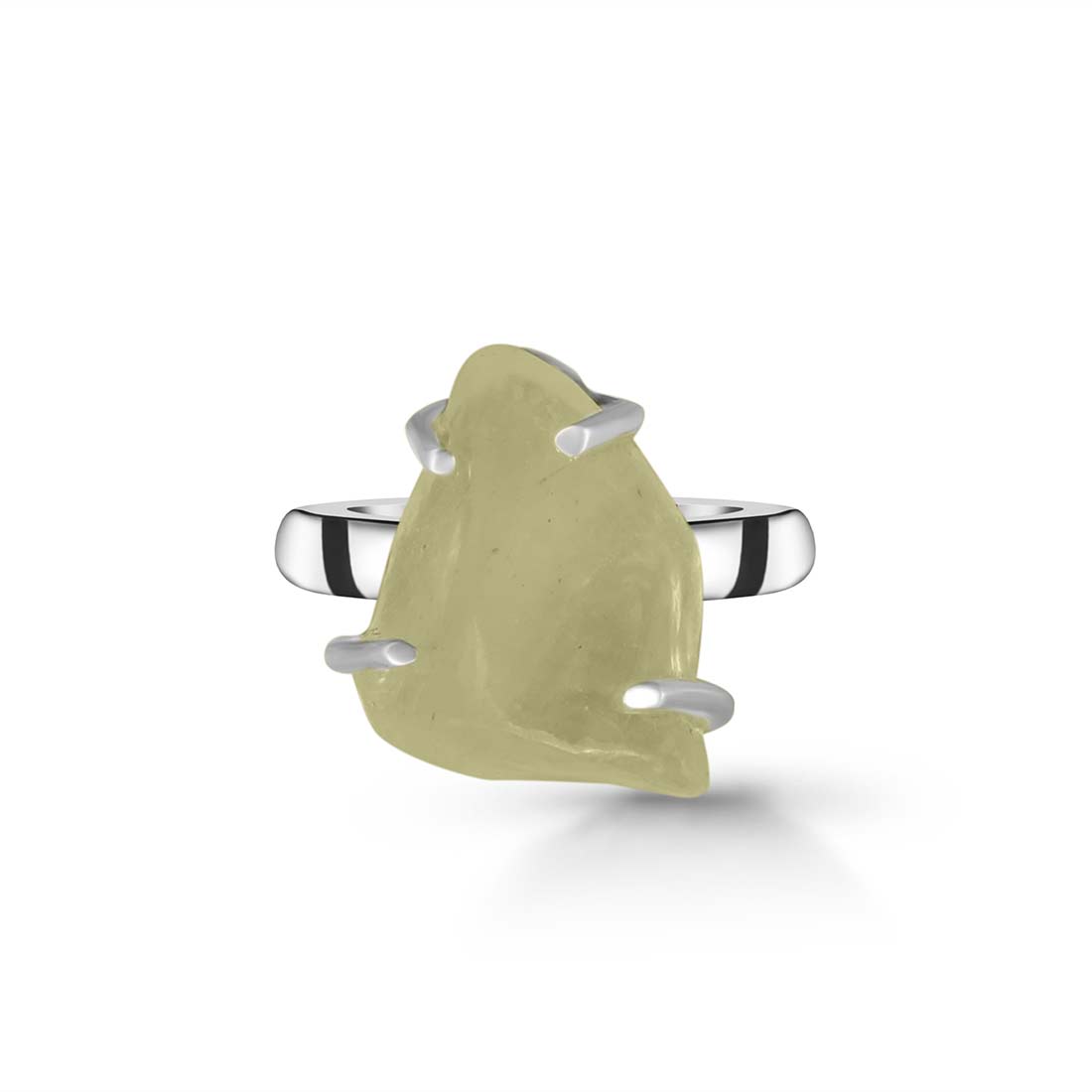 Premium Libyan Desert Glass Statement Ring - LDG-R-11