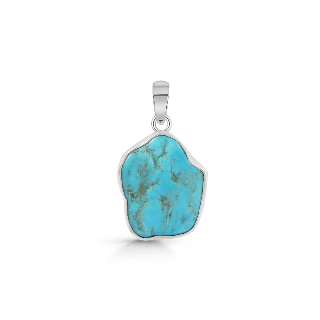 Premium Turquoise Rough Pendant - Elegant Statement Jewelry (TRQ-P-40)