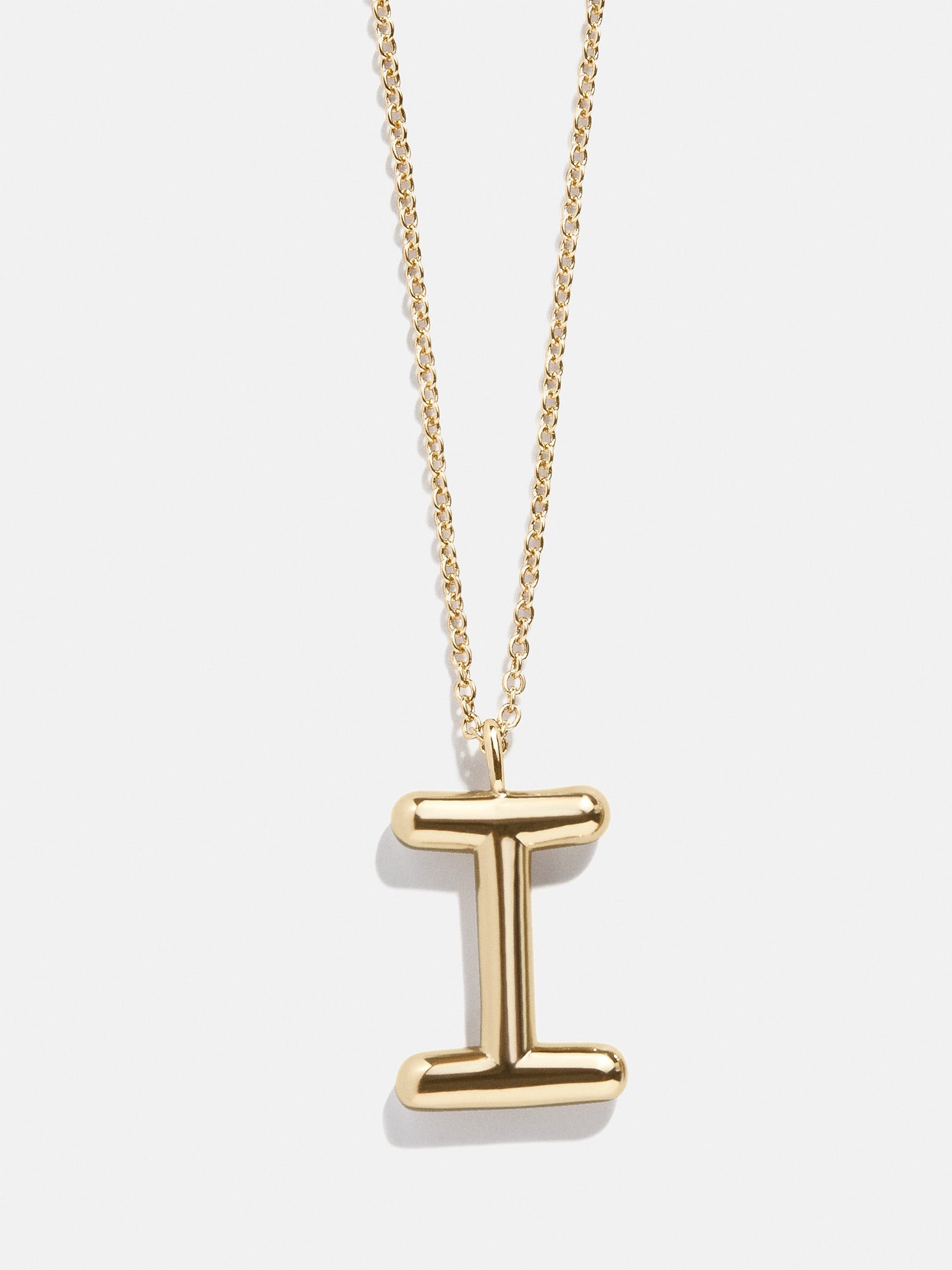 Premium 3D Bubble Script Initial Necklace - Modern Personalized Jewelry