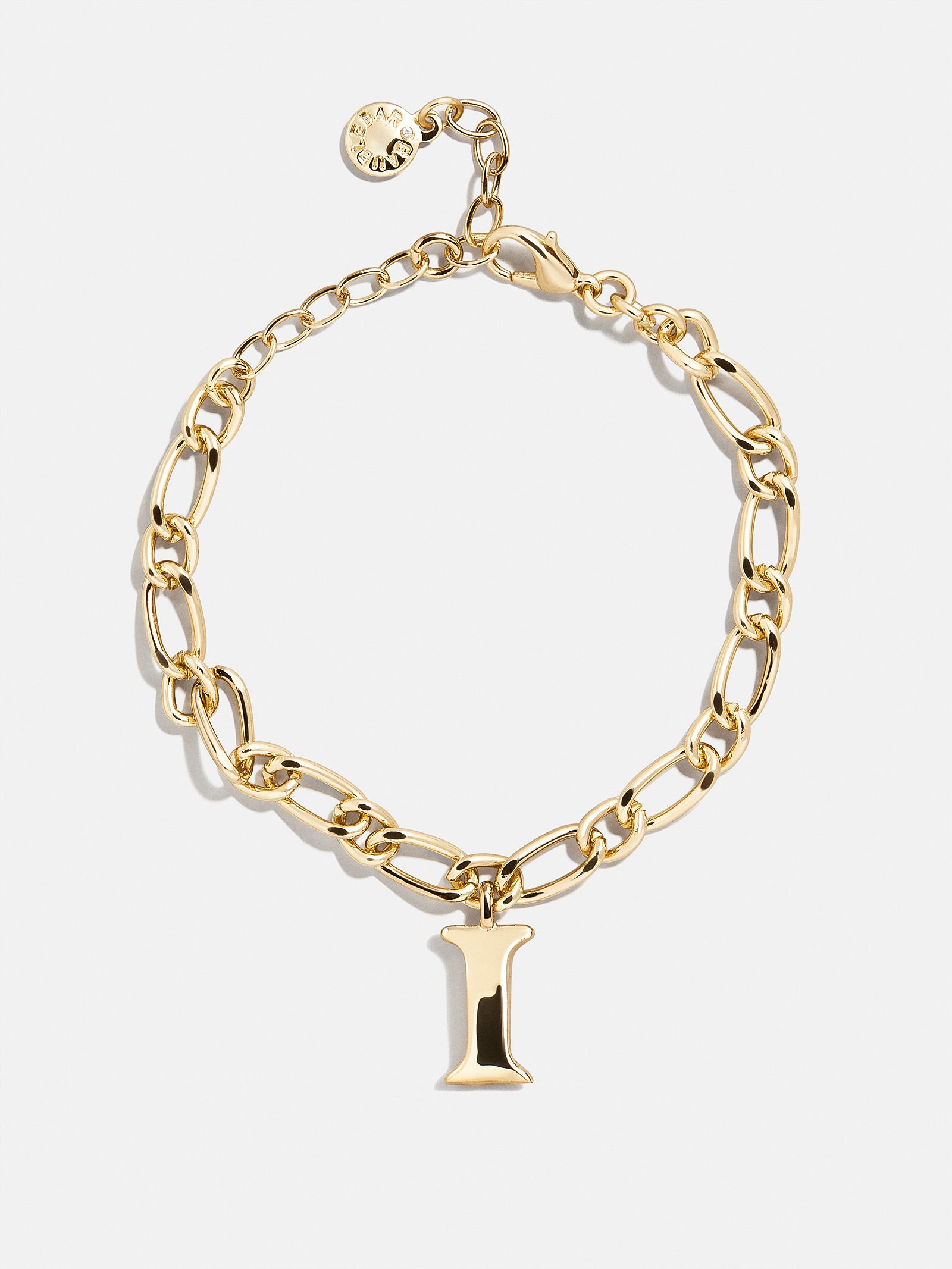 Premium Chunky Initial Charm Bracelet - Gold