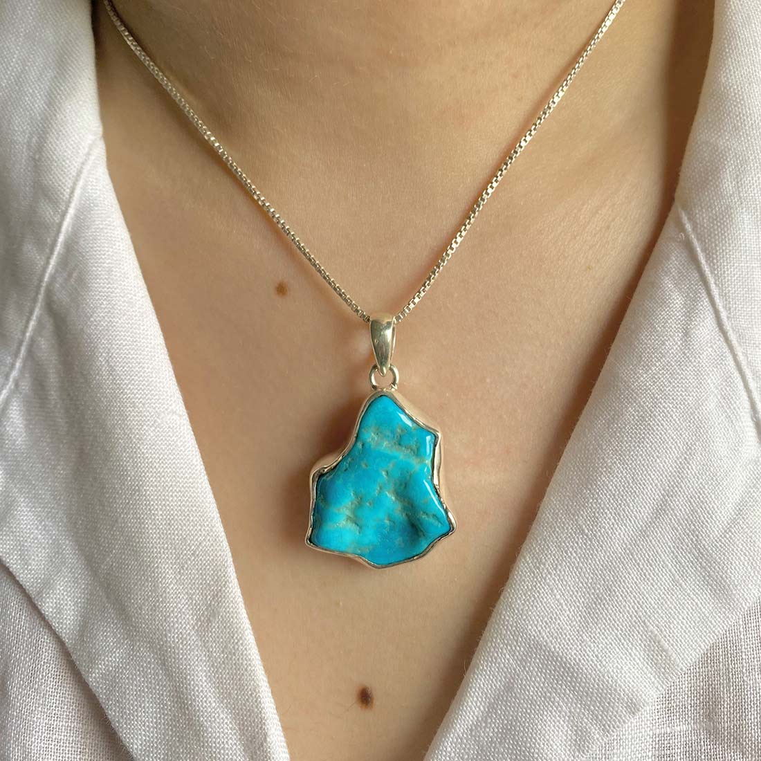 Premium Turquoise Rough Pendant - Authentic Sagacia Jewelry (TRQ-P-44)