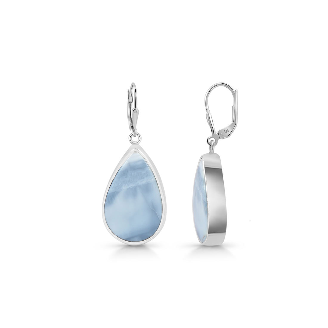 Premium Blue Opal Statement Earrings - BLO-E-1