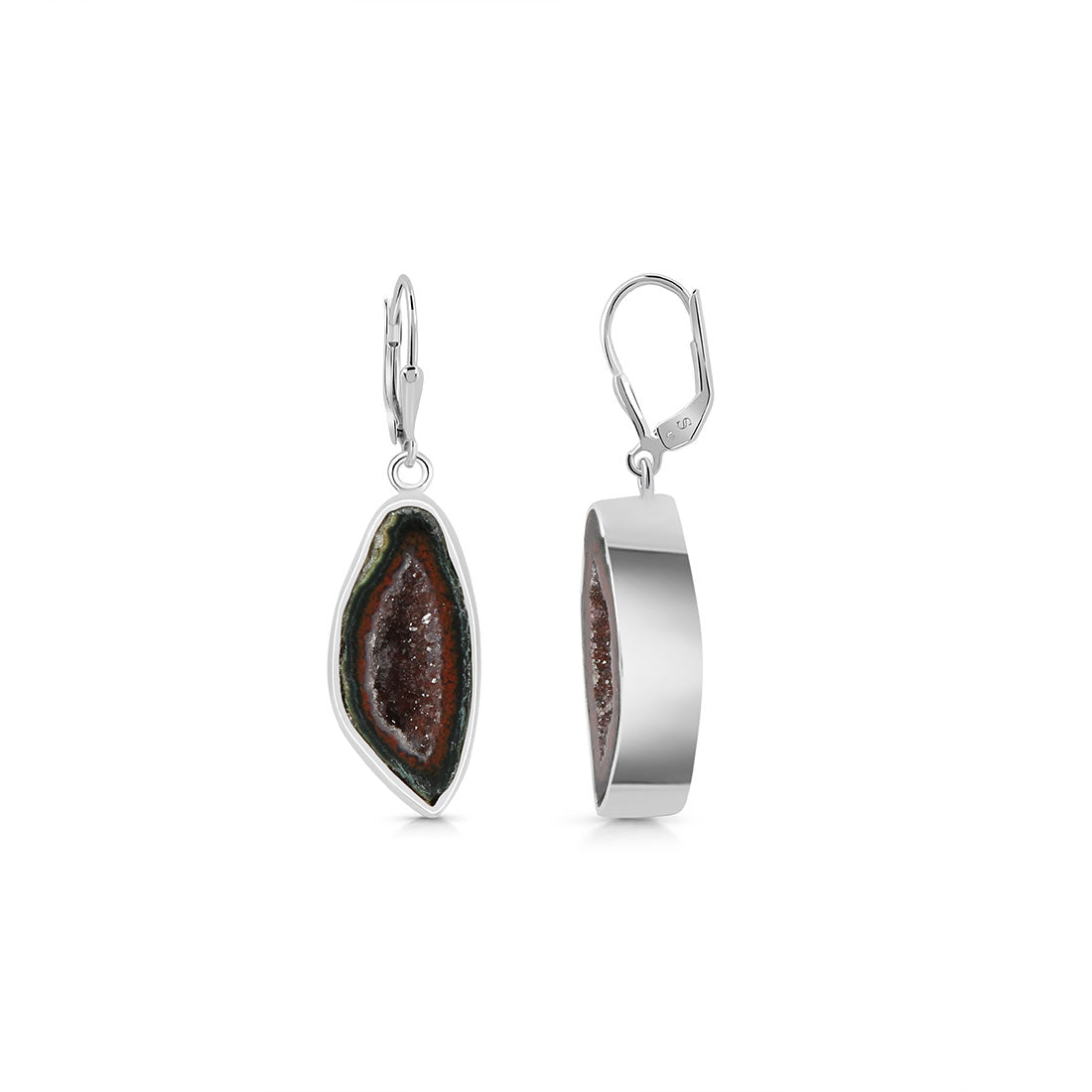 Premium Coconut Geode Statement Earrings - Ultimate Elegance