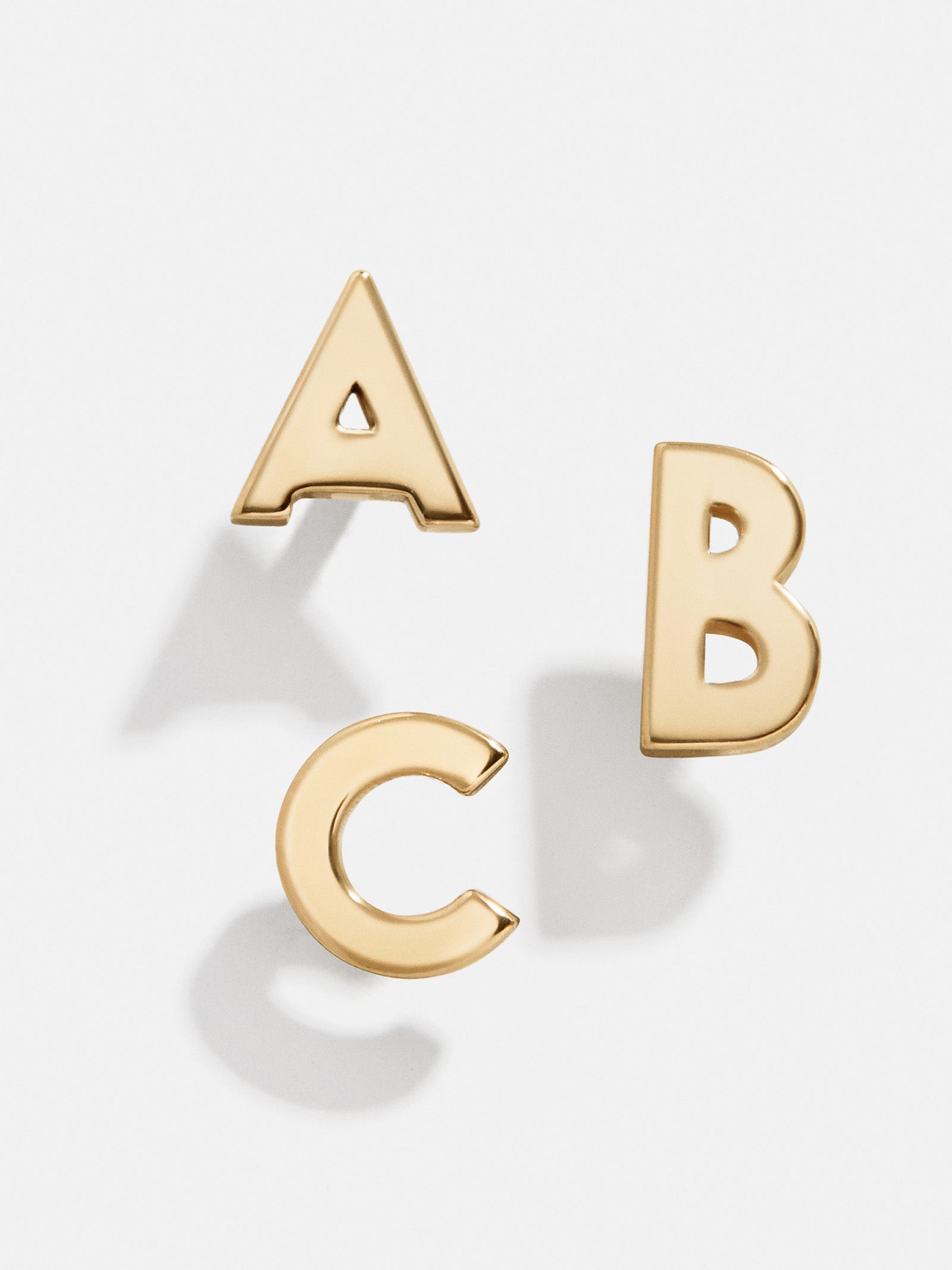 Premium 14K Solid Gold Initial Stud Earring - Personalized Luxury