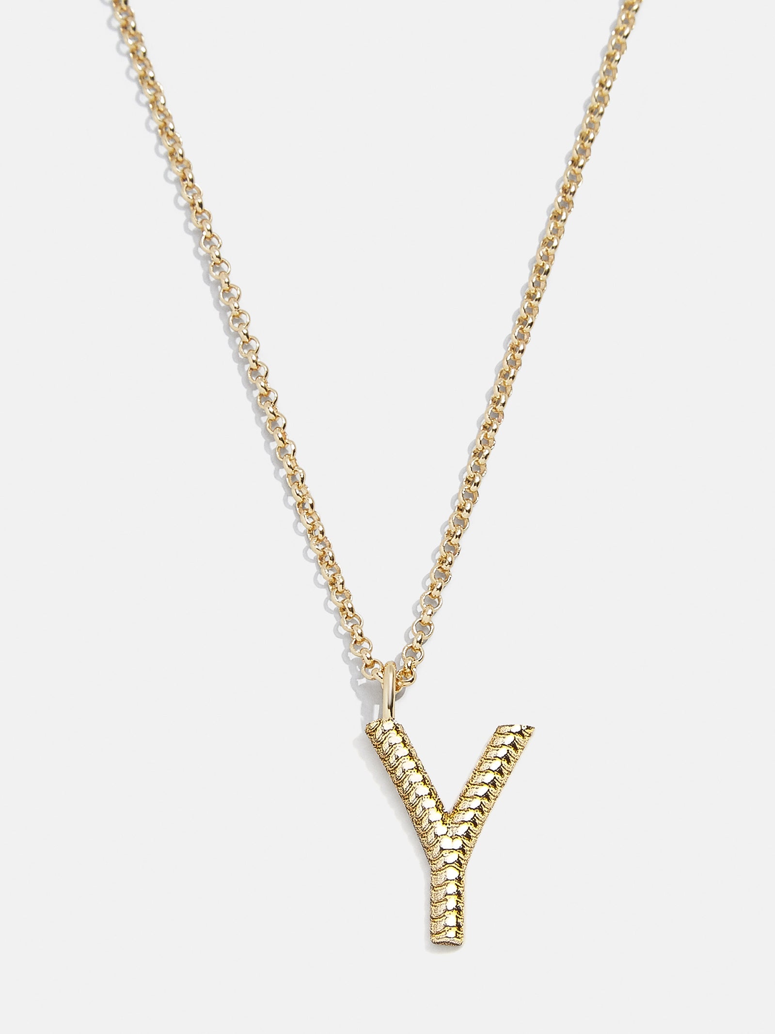 Premium Initial Necklace - Ribbed Textured Design