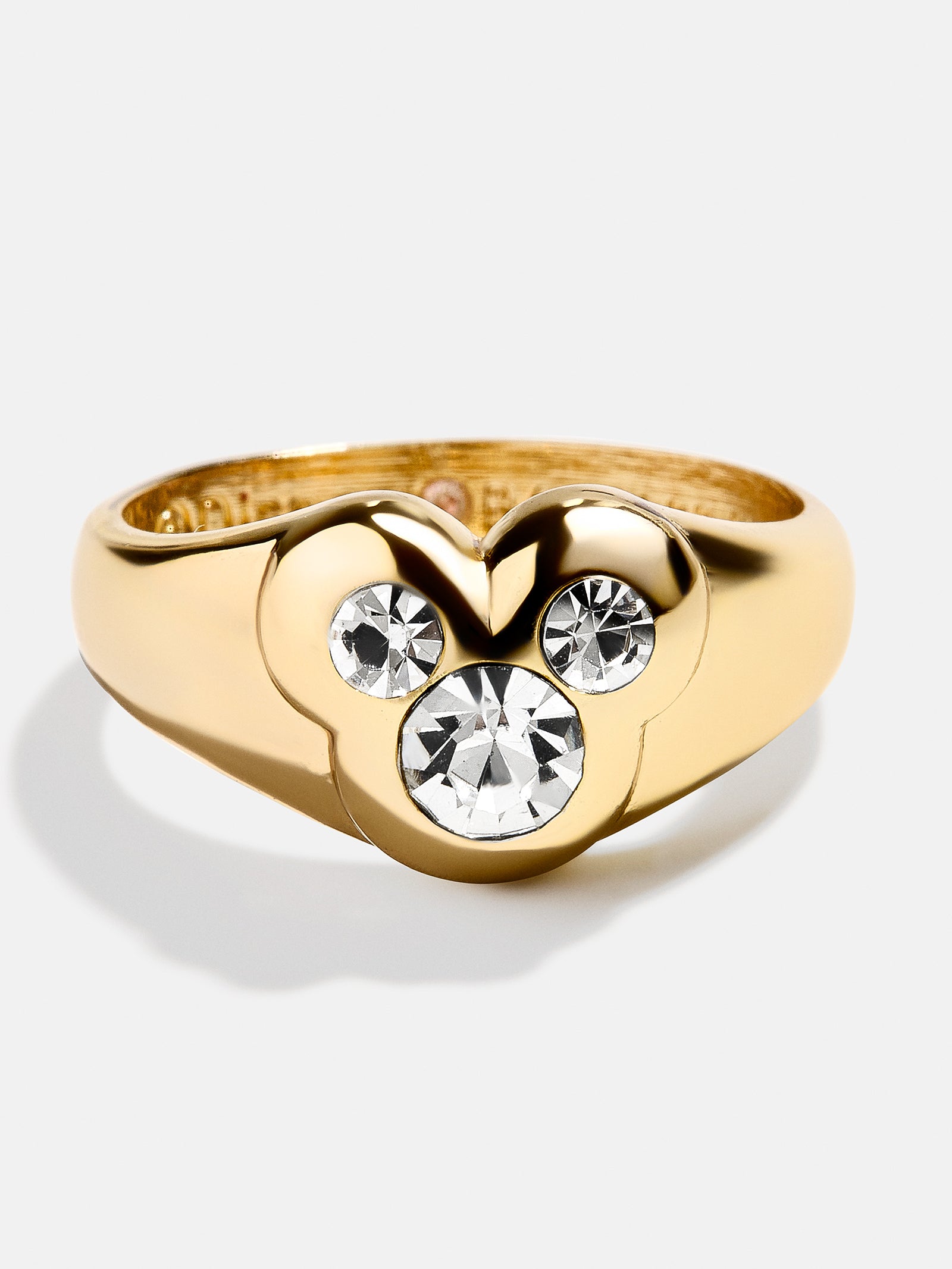 Premium Mickey Mouse Disney Gold Ring with Pavé Crystals