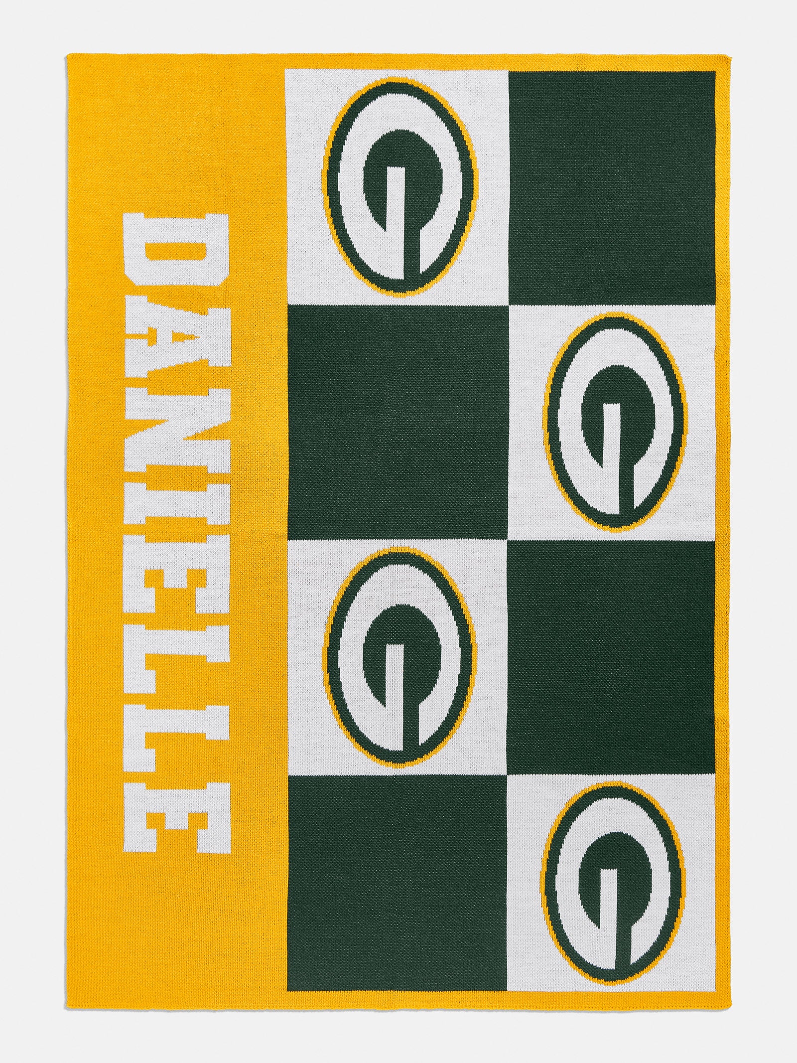 Premium Green Bay Packers NFL Custom Blanket: Ultimate Checkerboard Design