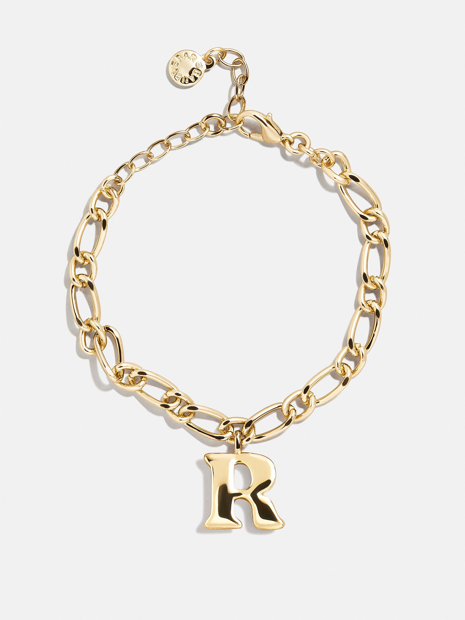 Premium Chunky Initial Charm Bracelet - Gold