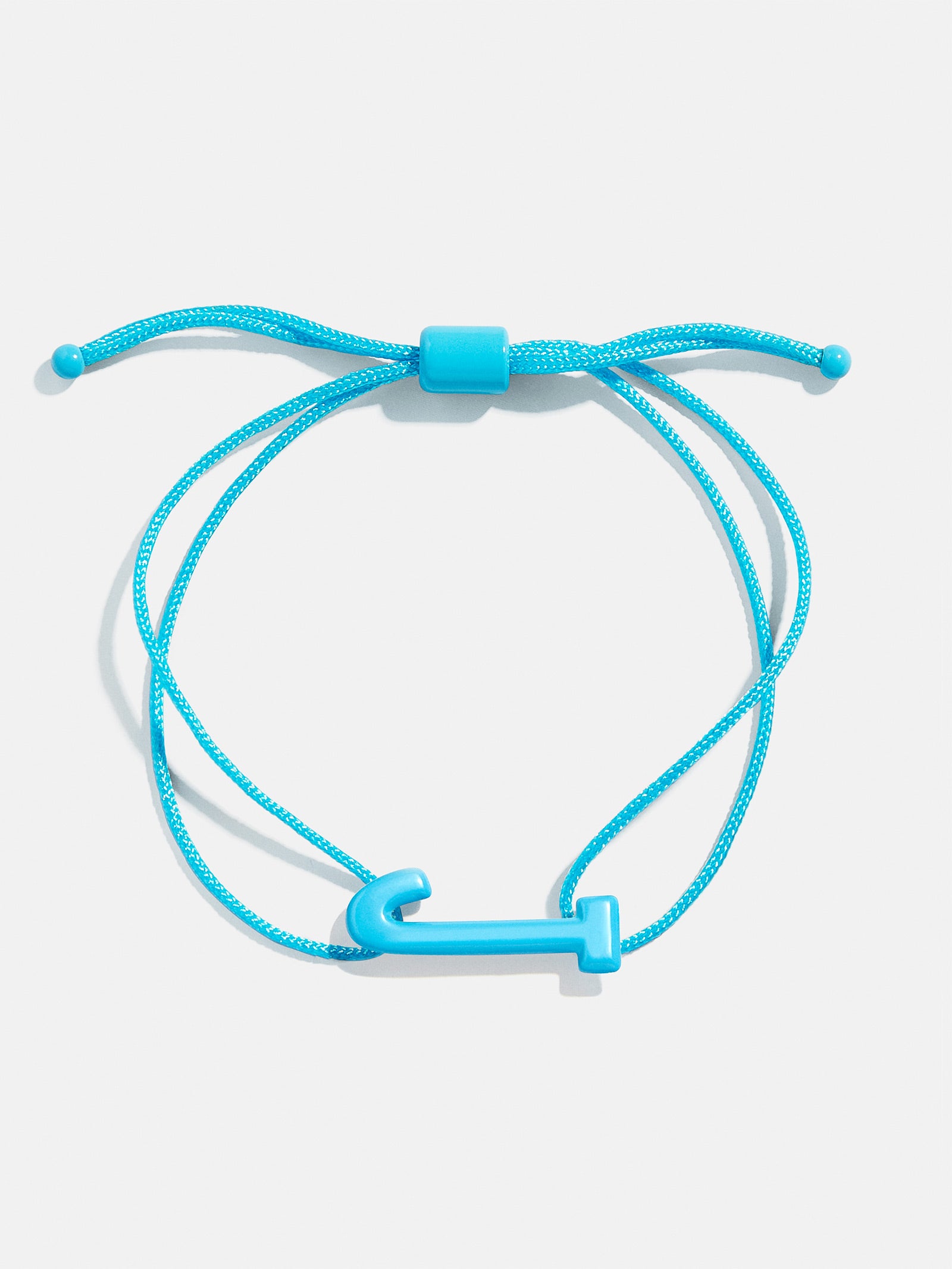 Premium Aqua East West Initial Cord Bracelet - Personalized Style