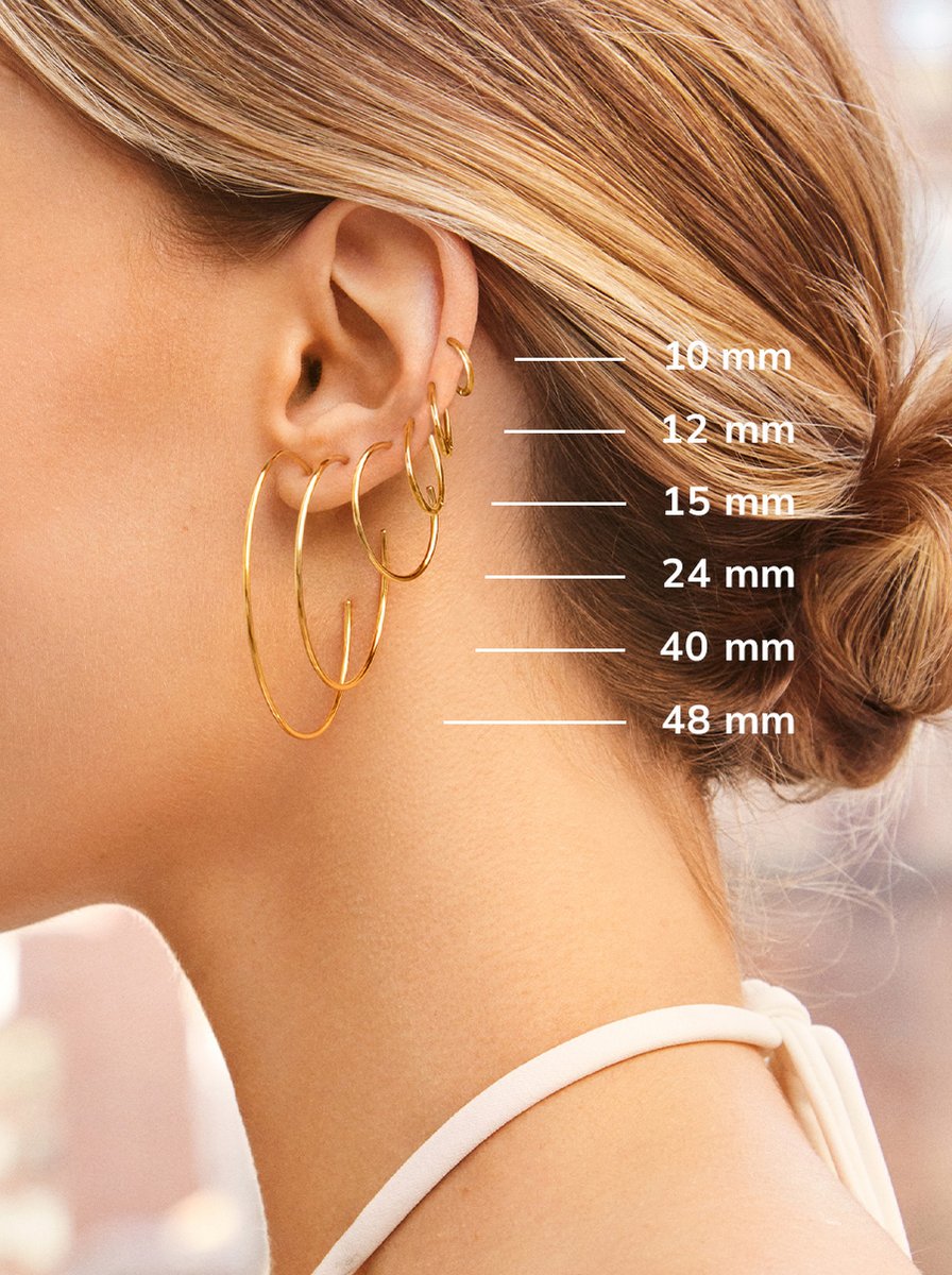 Premium 18K Gold Huggie Hoops - 12MM