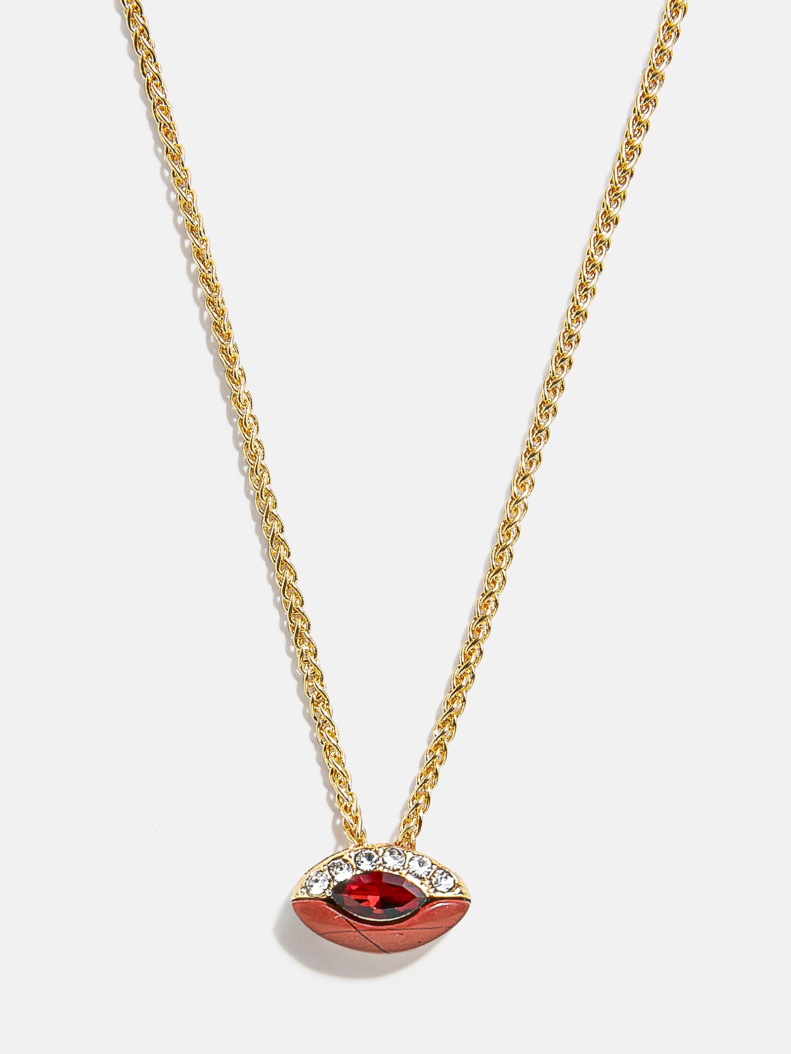 Premium Ruby Birthstone Necklace with Crystal Accents