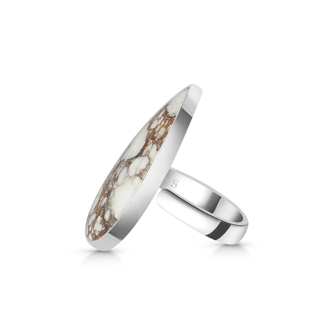 Premium Wild Horse Jasper Adjustable Ring - Elegant Statement Jewelry (WOJ-R-34)