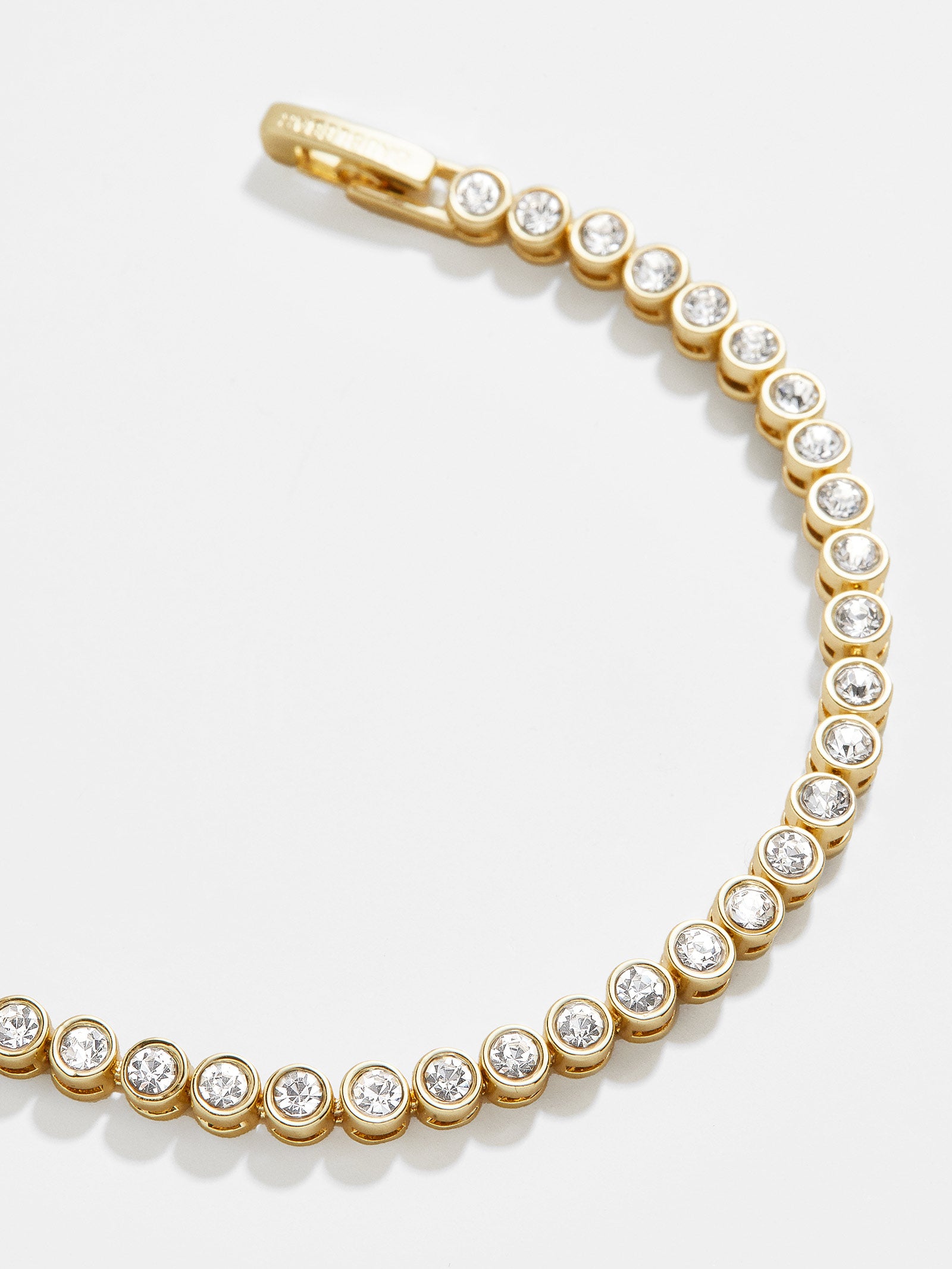 Premium Amalie Tennis Bracelet - 18K Gold Bezel Elegance