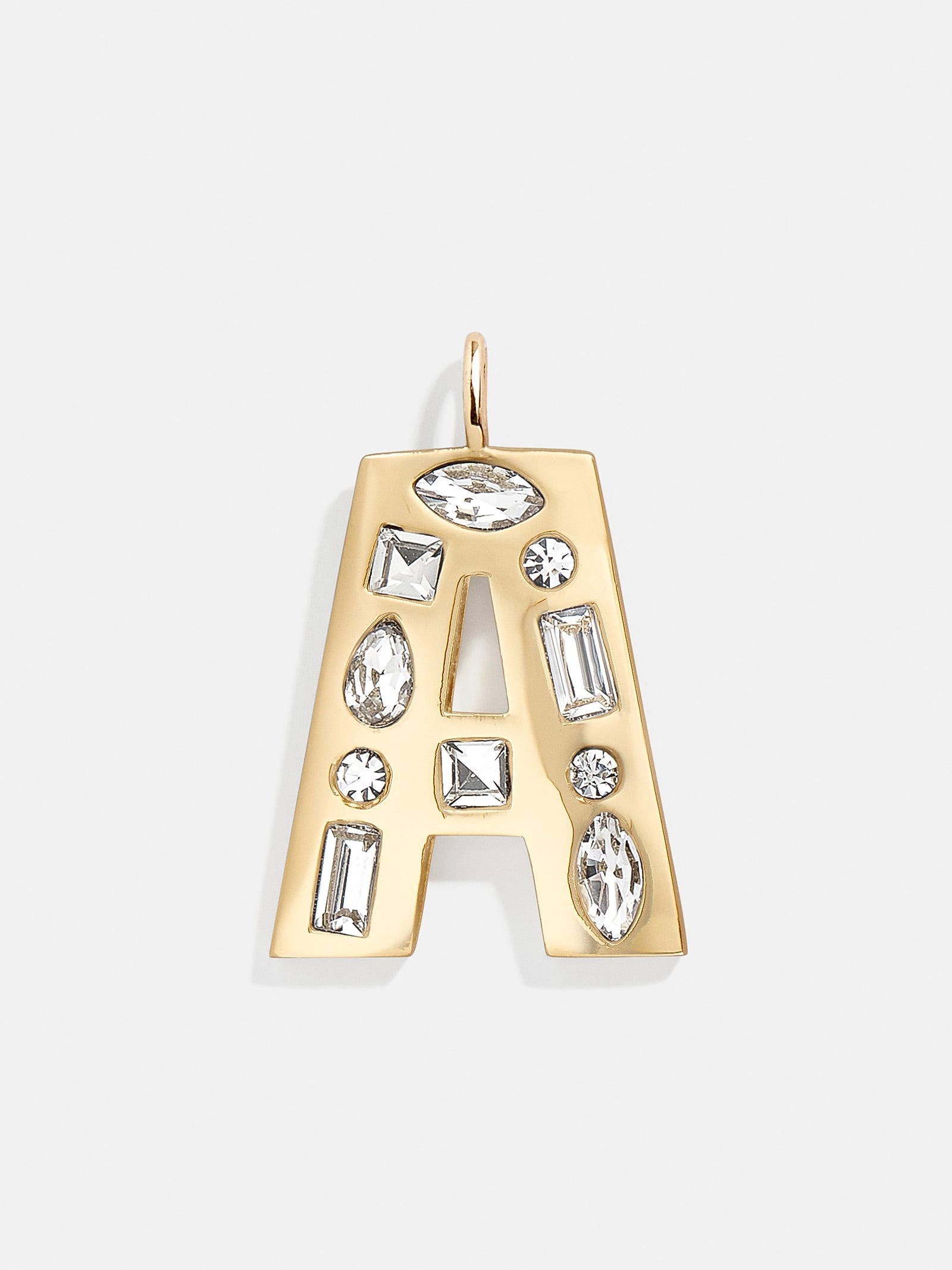 Premium Gold Gem Alpha Charm - Personalized Initial Pendant