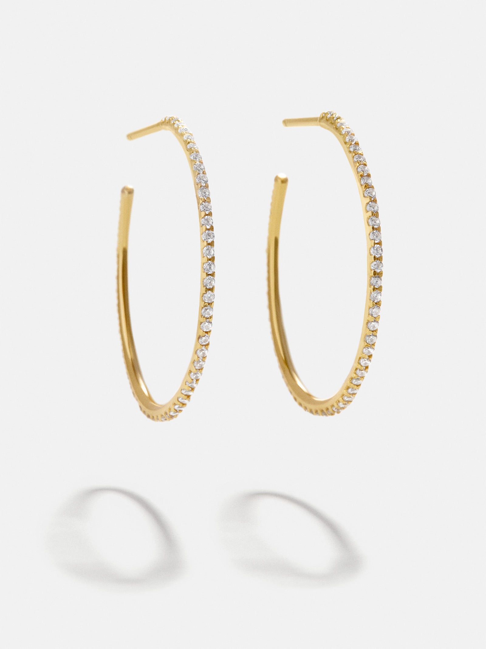 Premium Niata 18K Gold Hoop Earrings - 24MM | Ultimate Chic Sparkle