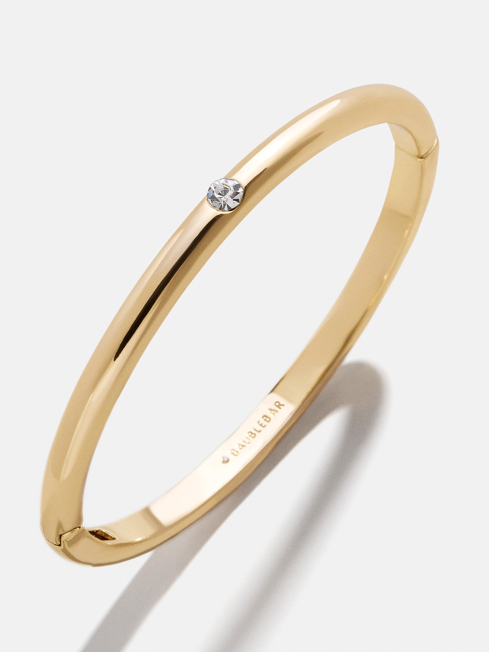 Premium Nadia Classic Hinge Bangle - Ultimate Thin Gold Single Bezel