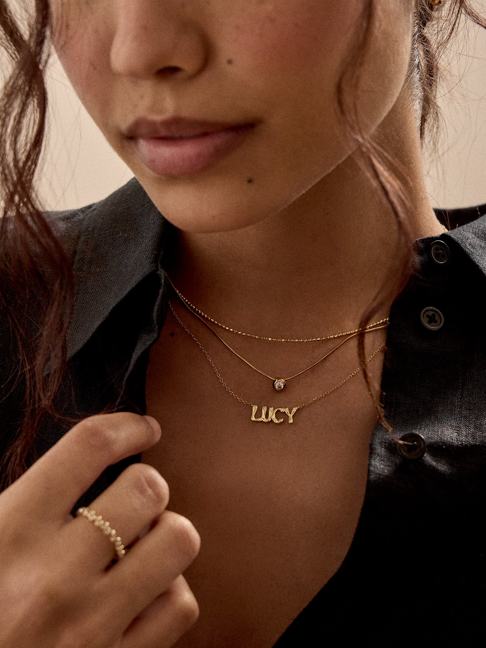 Premium 18K Gold Custom Nameplate Necklace - Barcelona Style