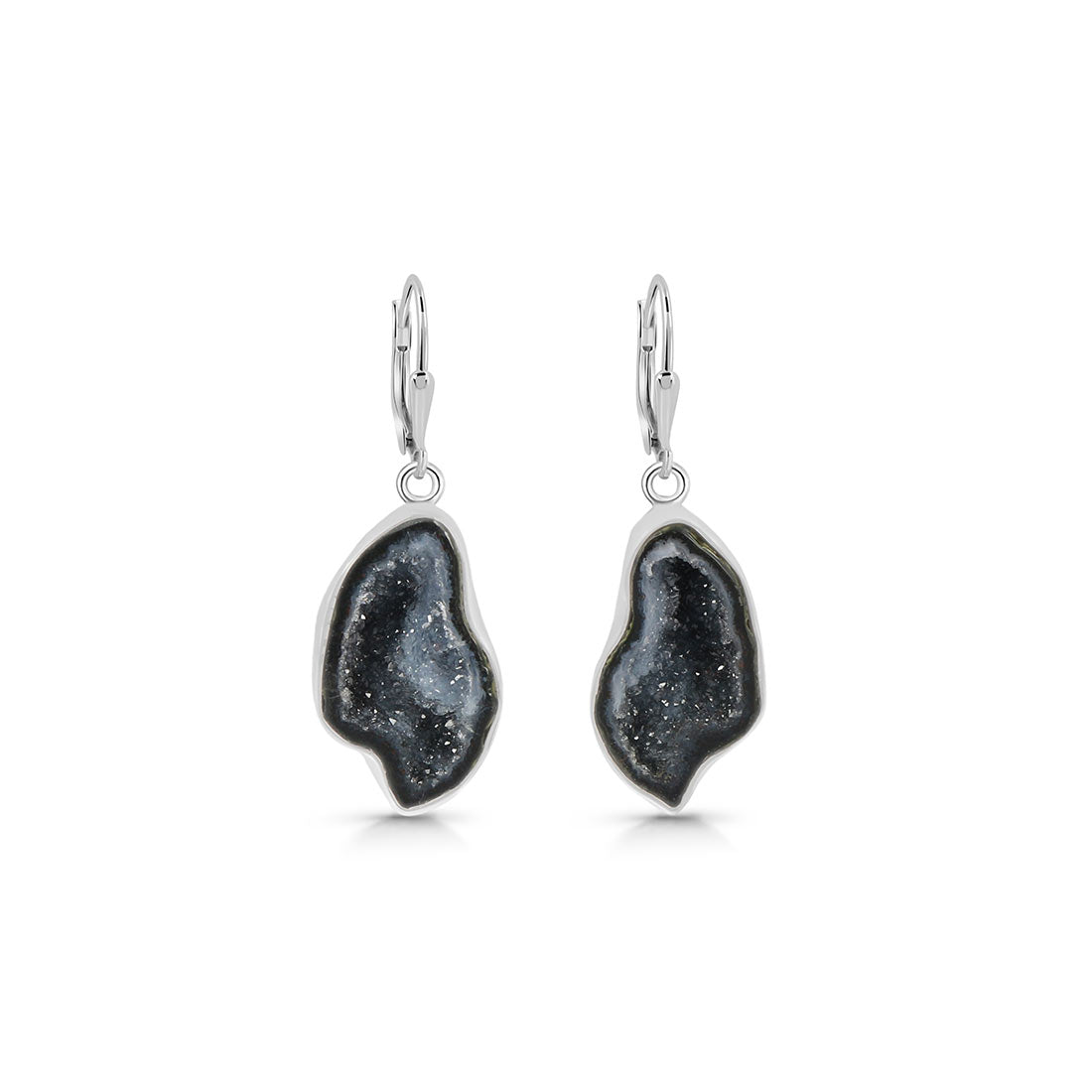 Premium Coconut Geode Statement Earrings - Sagacia Jewelry (CCG-E-11)