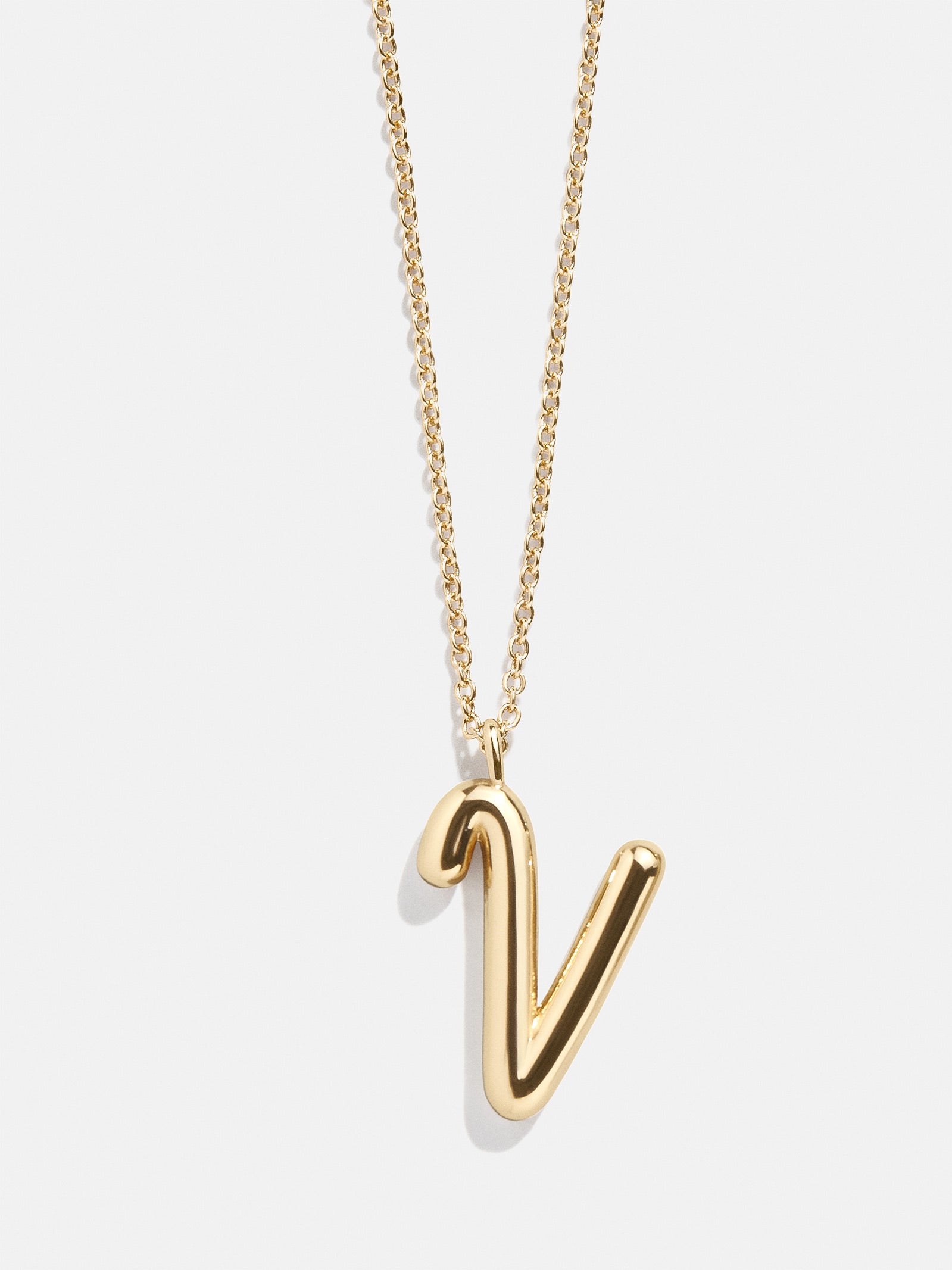 Premium 3D Bubble Script Initial Necklace - Modern Personalized Jewelry