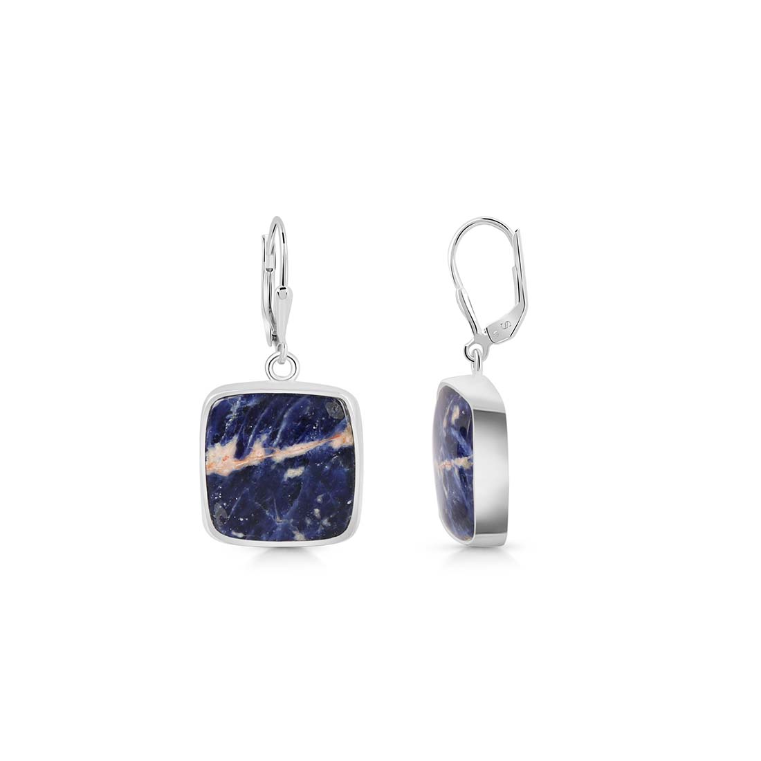 Premium Sodalite Statement Earrings - Ultimate Elegance (SDL-E-17)