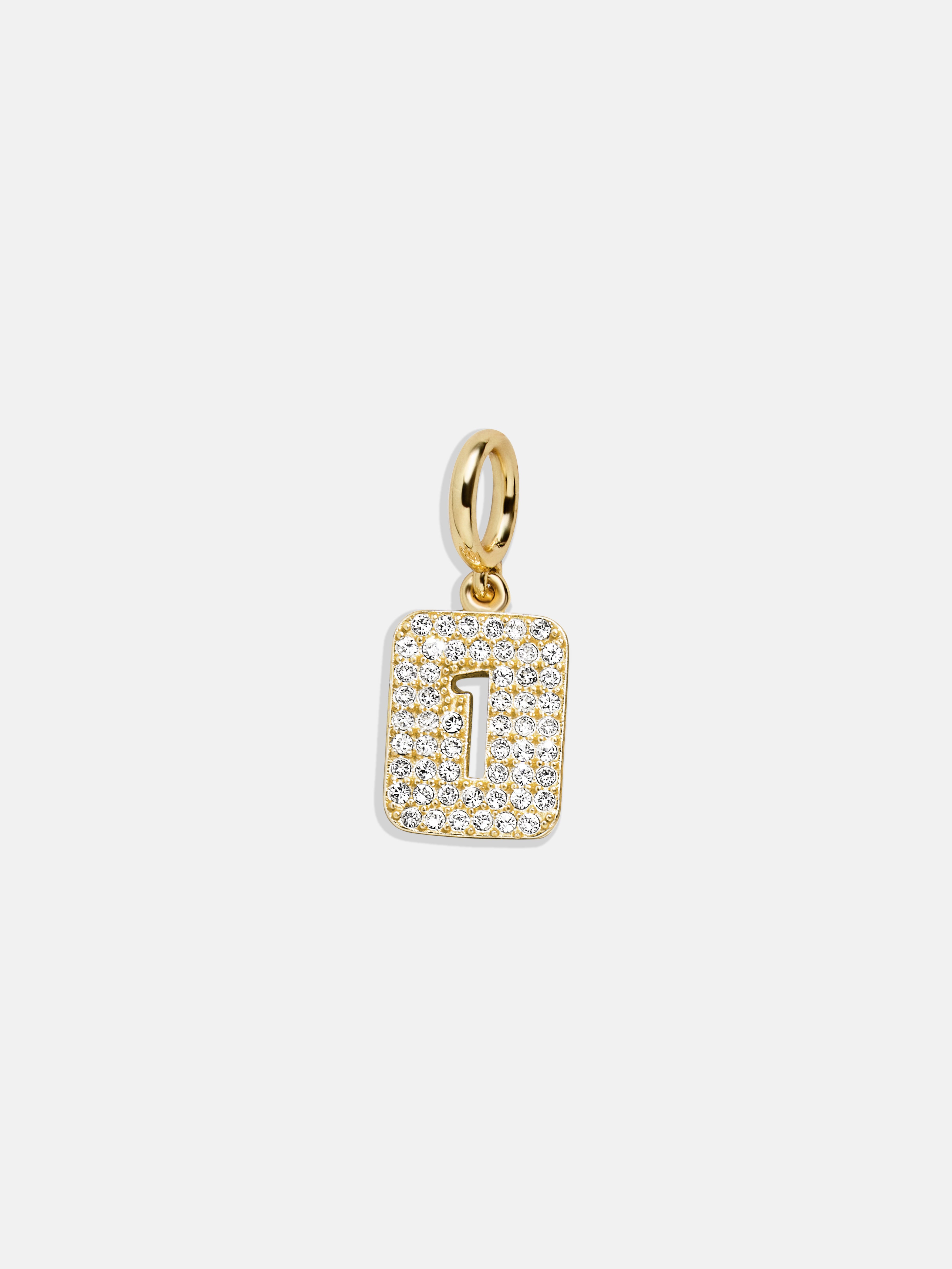 Premium Pavé Number Cluster Charm Necklace - Modern & Customizable