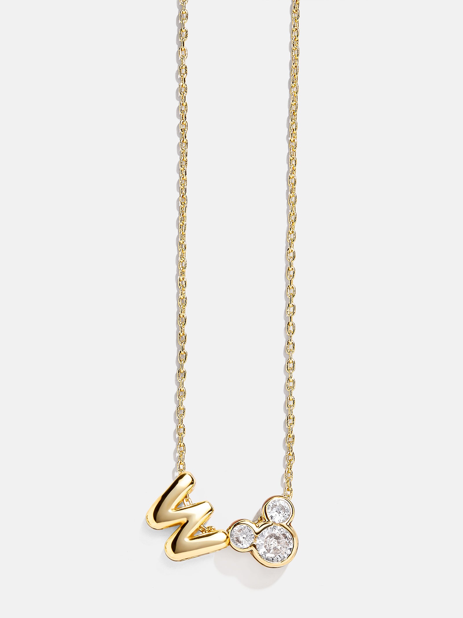 Premium Disney Mickey Mouse Initial Necklace - Gold/Pavé | Ultimate Disney Jewelry