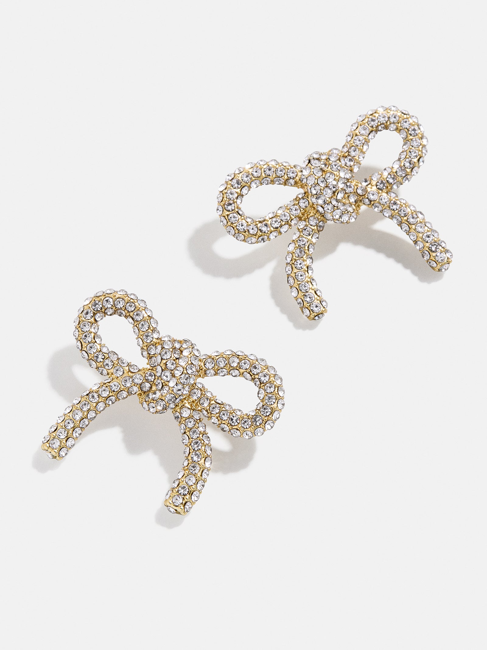 Premium Jenny Bow Earrings - Gold & Pavé